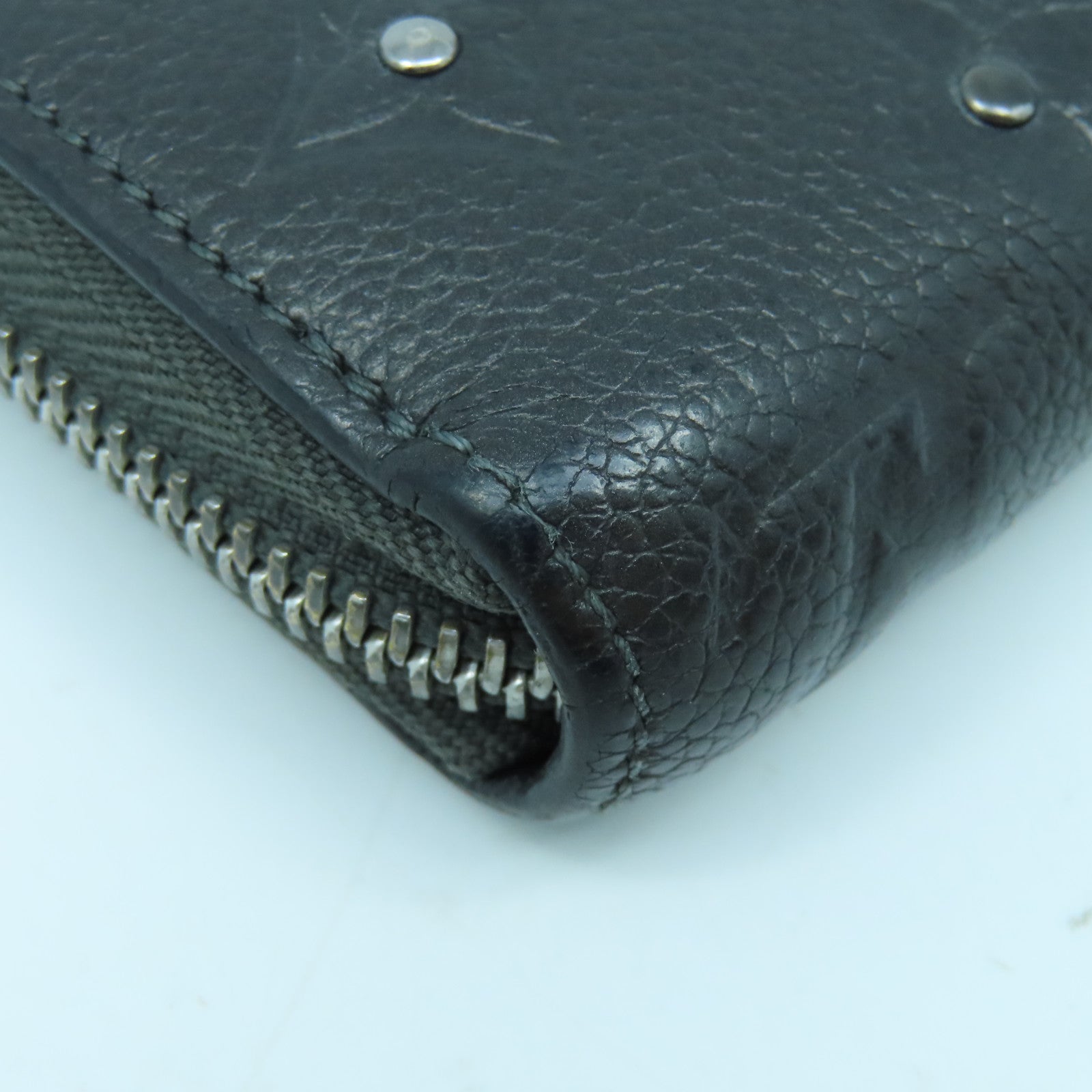 LOUIS VUITTON Monogram Empreinte Long Wallet銀扣長錢包黑色