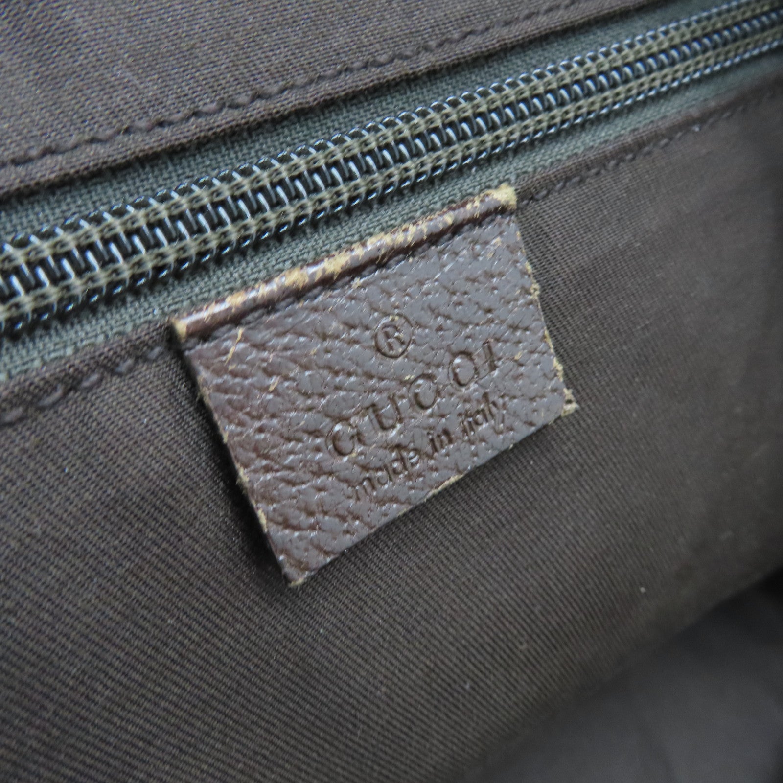 GUCCI 帆布Tote Bag银扣手挽肩背两用袋啡色