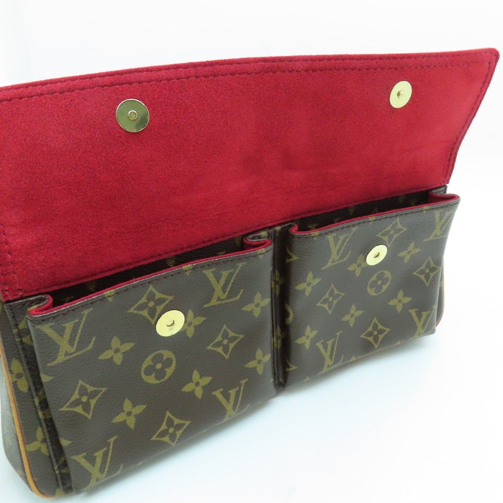 LOUIS VUITTON Monogram Viva Cite MM Shoulder Bag金扣肩背袋啡色