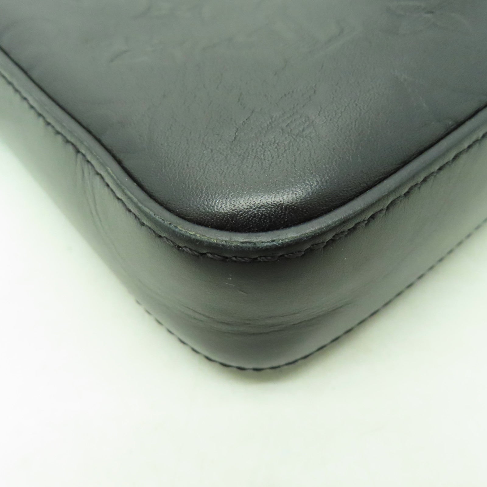 LOUIS VUITTON Monogram Shadow Duo Messenger肩背袋黑色
