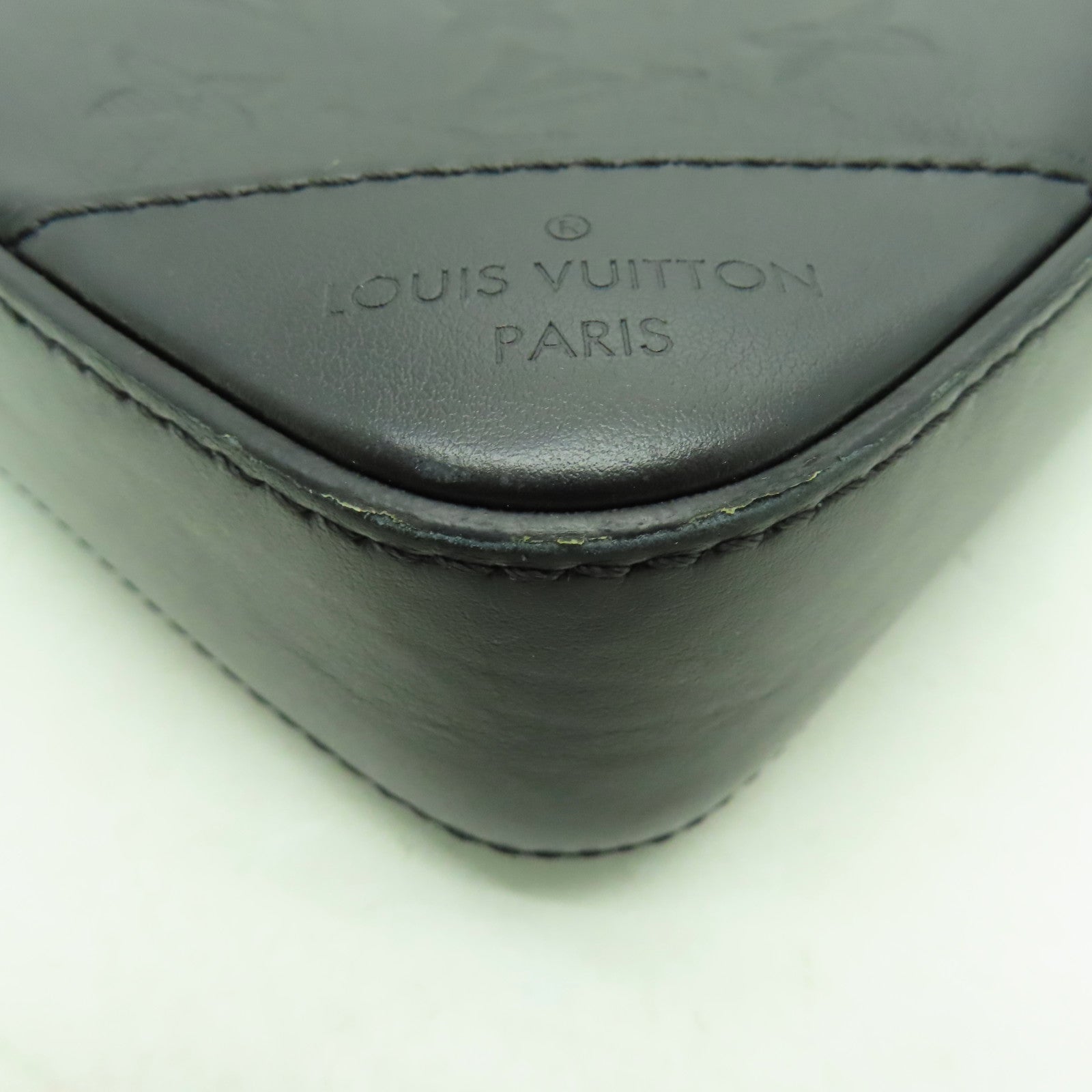 LOUIS VUITTON Monogram Shadow Duo Messenger肩背袋黑色