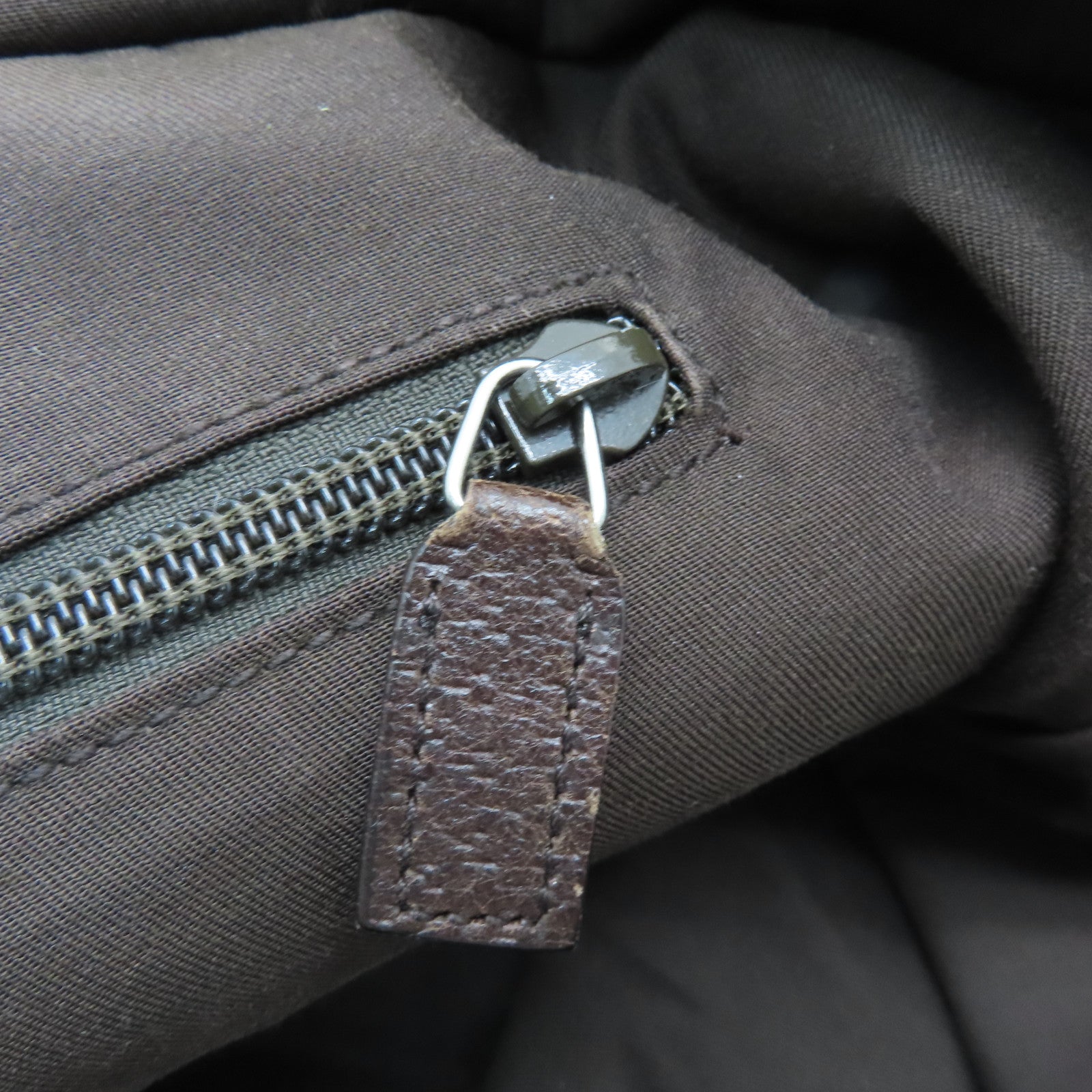 GUCCI 帆布Tote Bag银扣手挽肩背两用袋啡色