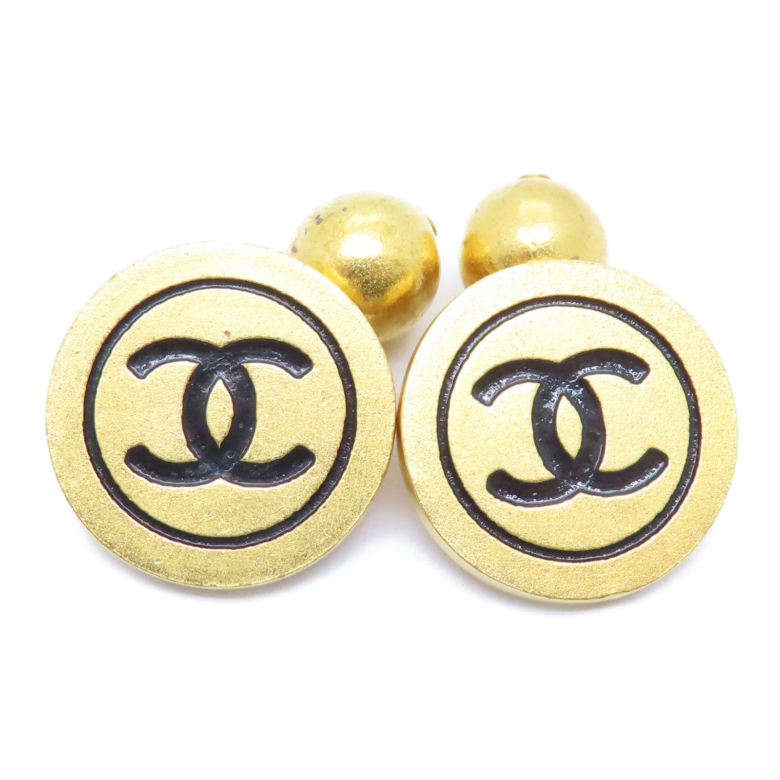 CHANEL 金属Cuff Button袖扣金色