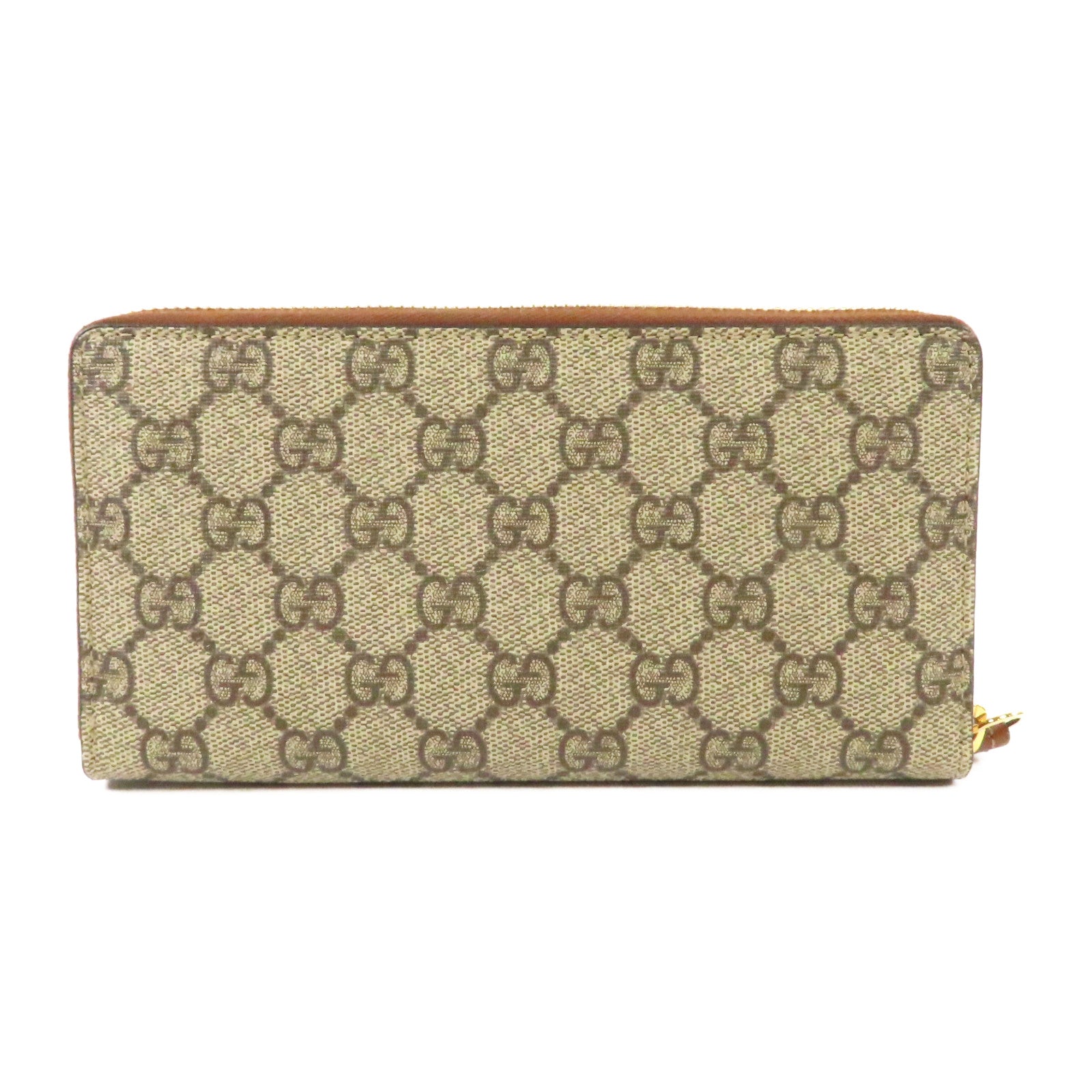 GUCCI 塗層帆布Zipper Long Wallet金扣長錢包啡色