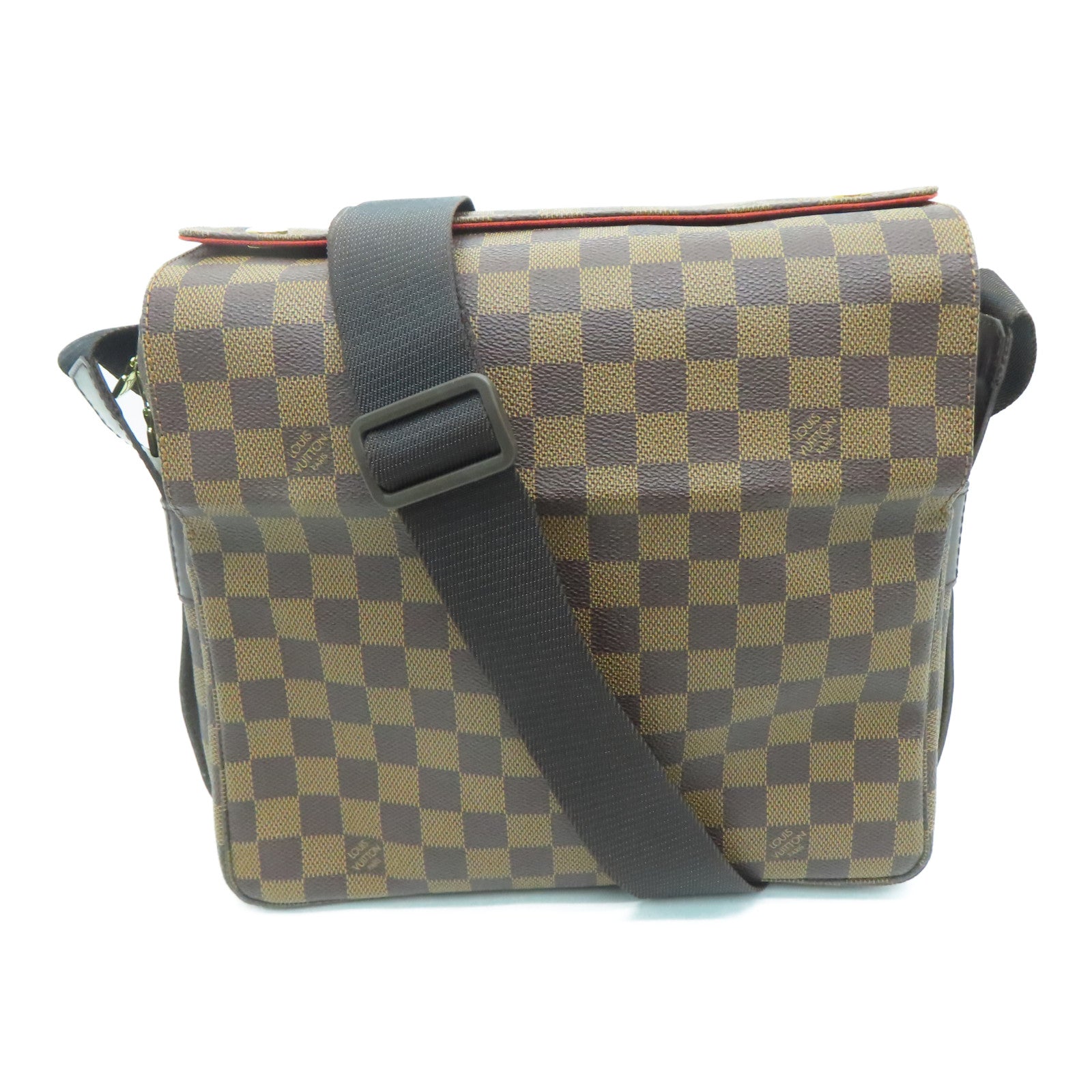 LOUIS VUITTON Damier Naviglio金扣肩背袋啡色