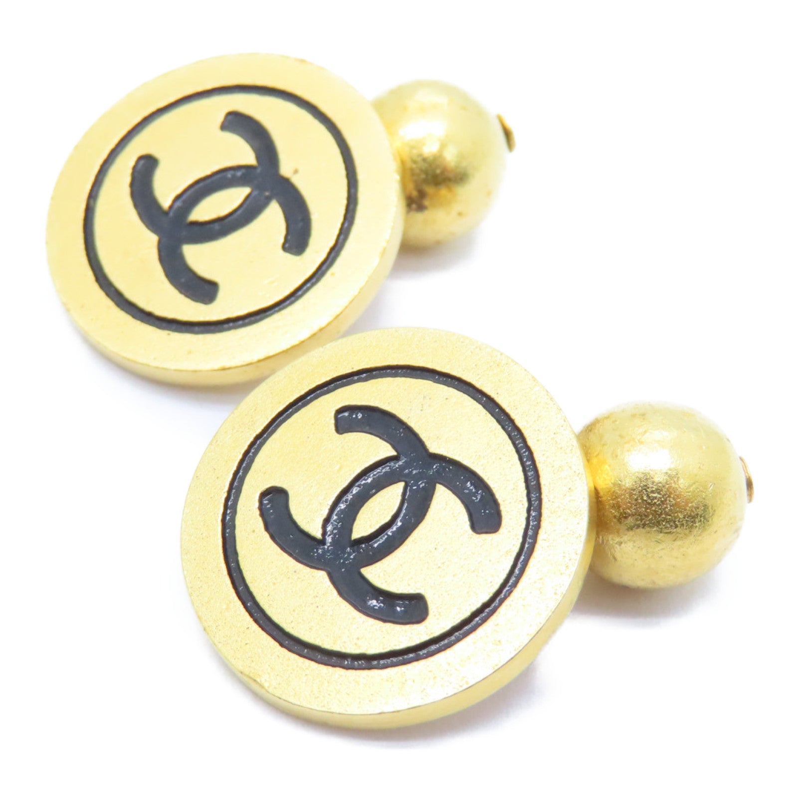 CHANEL 金属Cuff Button袖扣金色