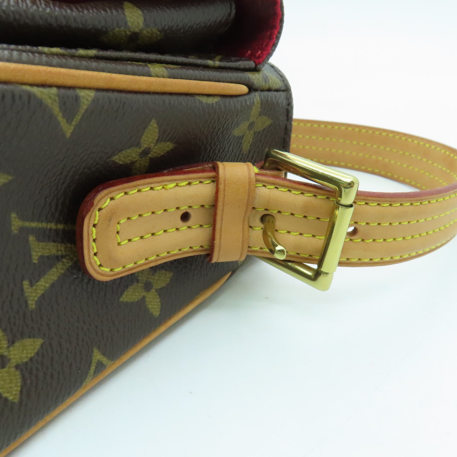 LOUIS VUITTON Monogram Viva Cite MM Shoulder Bag金扣肩背袋啡色
