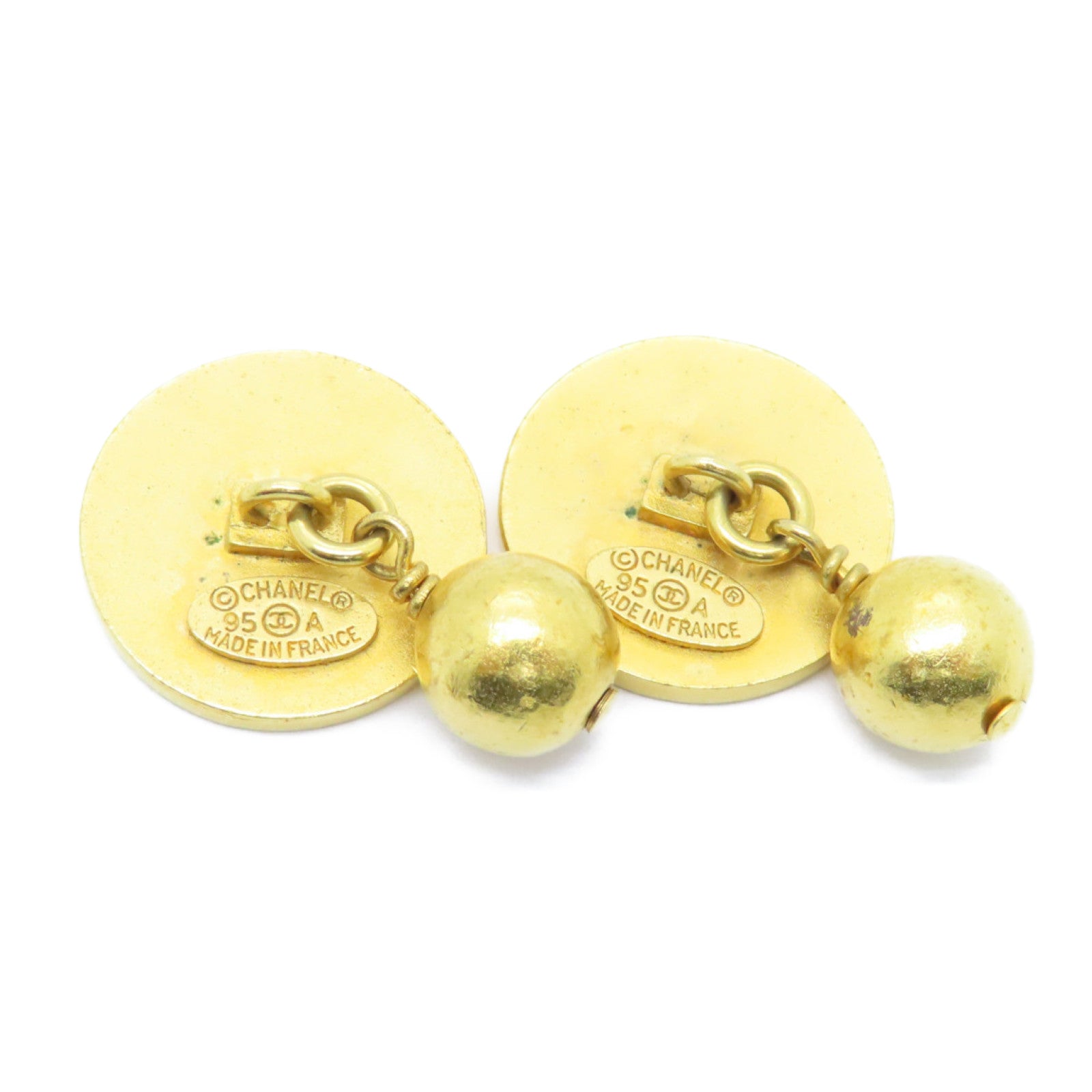 CHANEL 金属Cuff Button袖扣金色