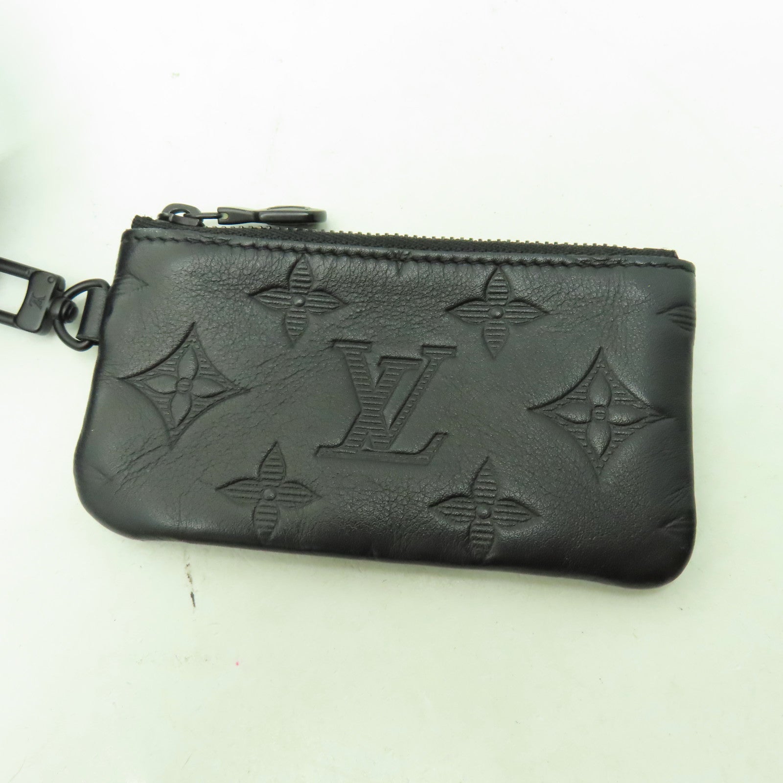 LOUIS VUITTON Monogram Shadow Duo Messenger肩背袋黑色