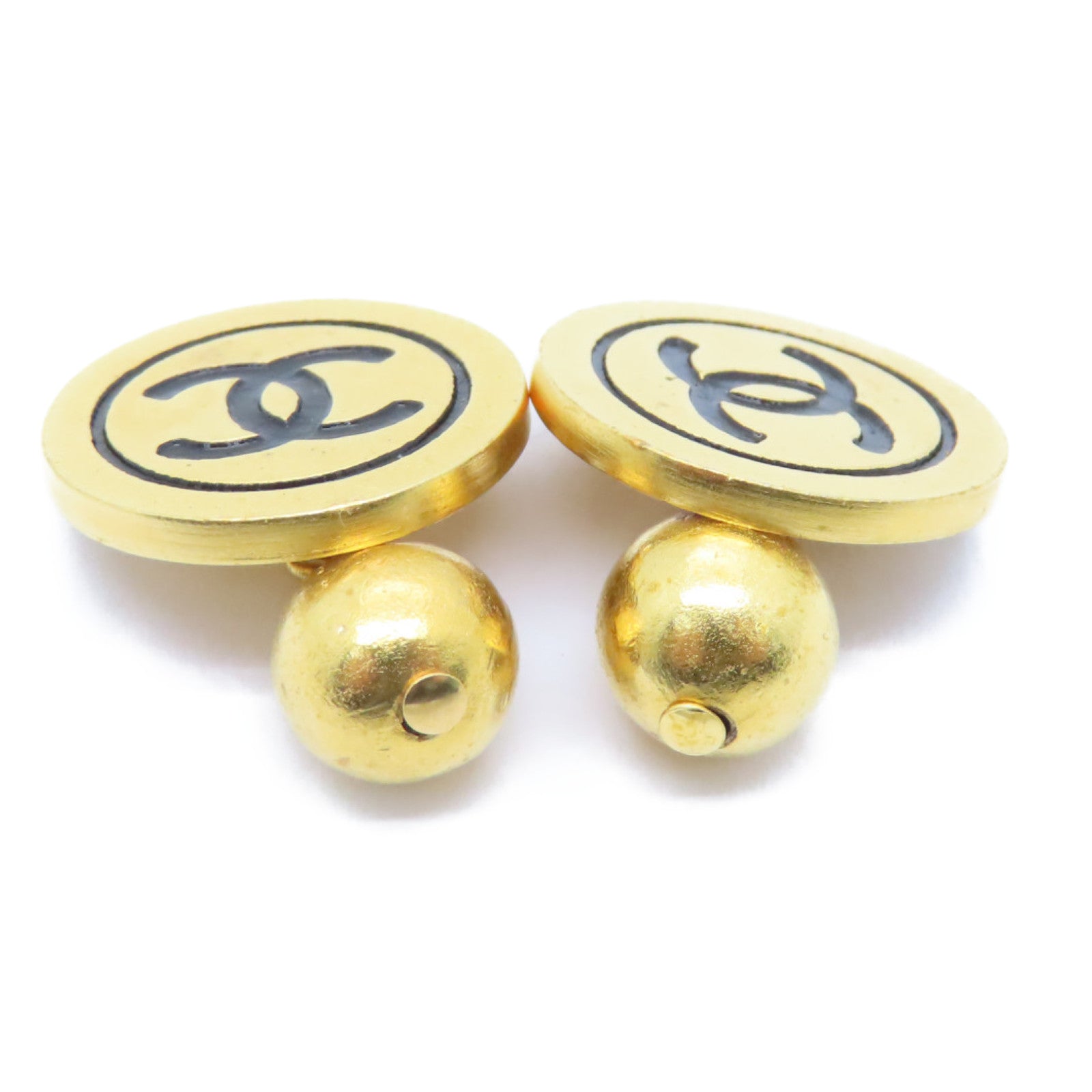 CHANEL 金属Cuff Button袖扣金色
