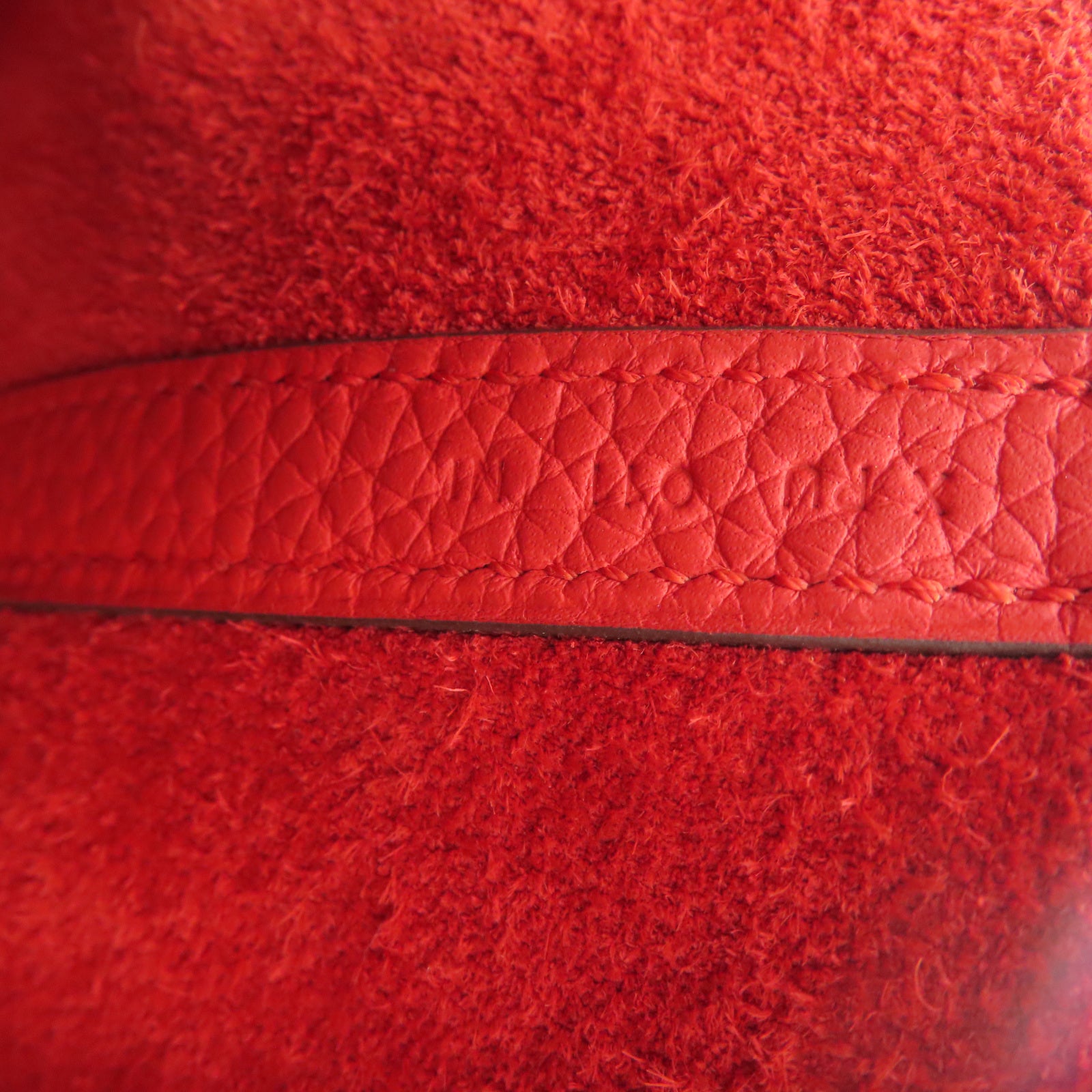 HERMES Taurillon Clemence皮革Picotin PM银扣手挽袋糖果红色