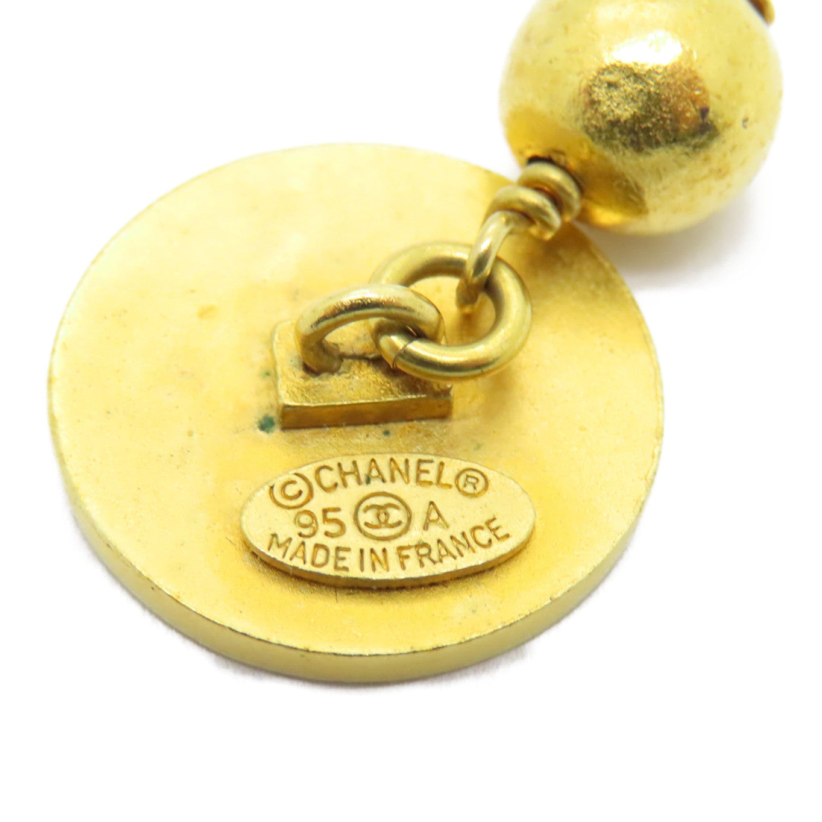 CHANEL 金属Cuff Button袖扣金色