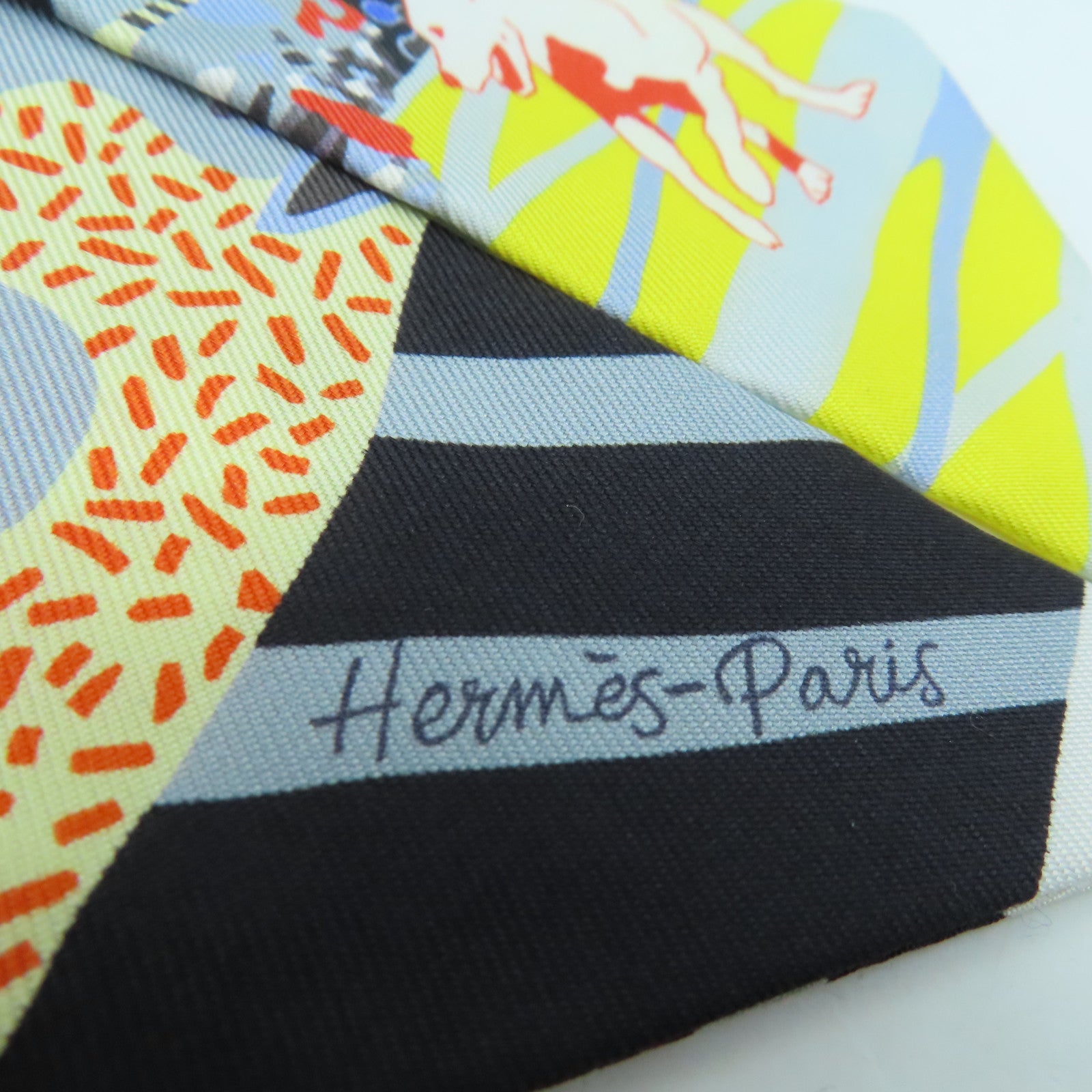 HERMES 丝质Twilly丝巾黑色