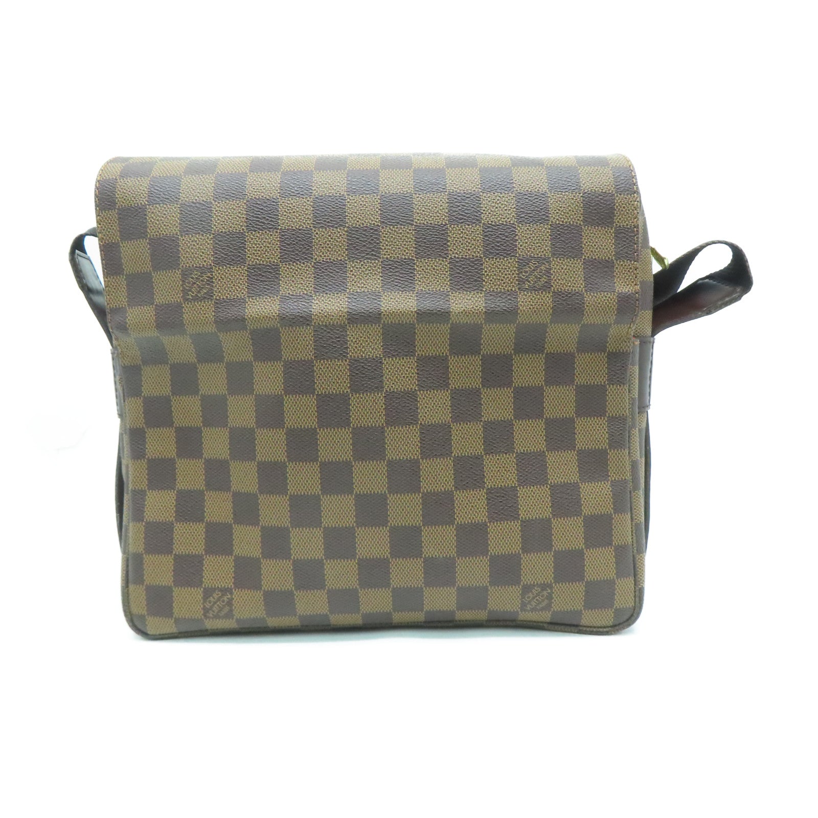 LOUIS VUITTON Damier Naviglio金扣肩背袋啡色