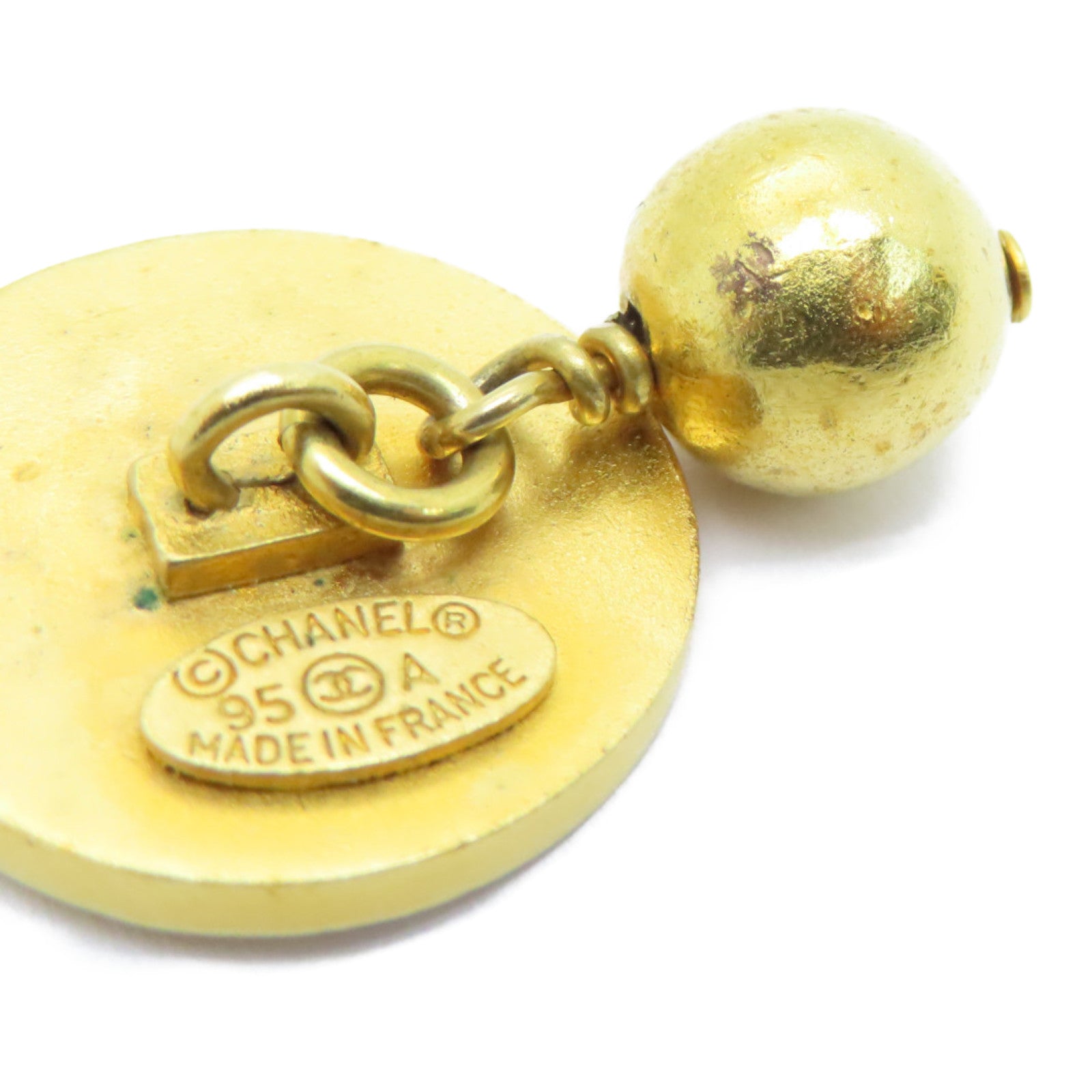 CHANEL 金属Cuff Button袖扣金色