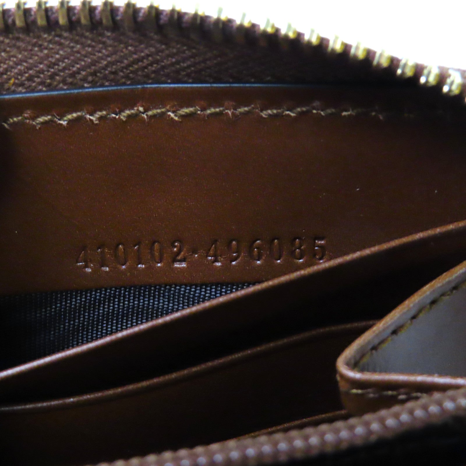 GUCCI 塗層帆布Zipper Long Wallet金扣長錢包啡色