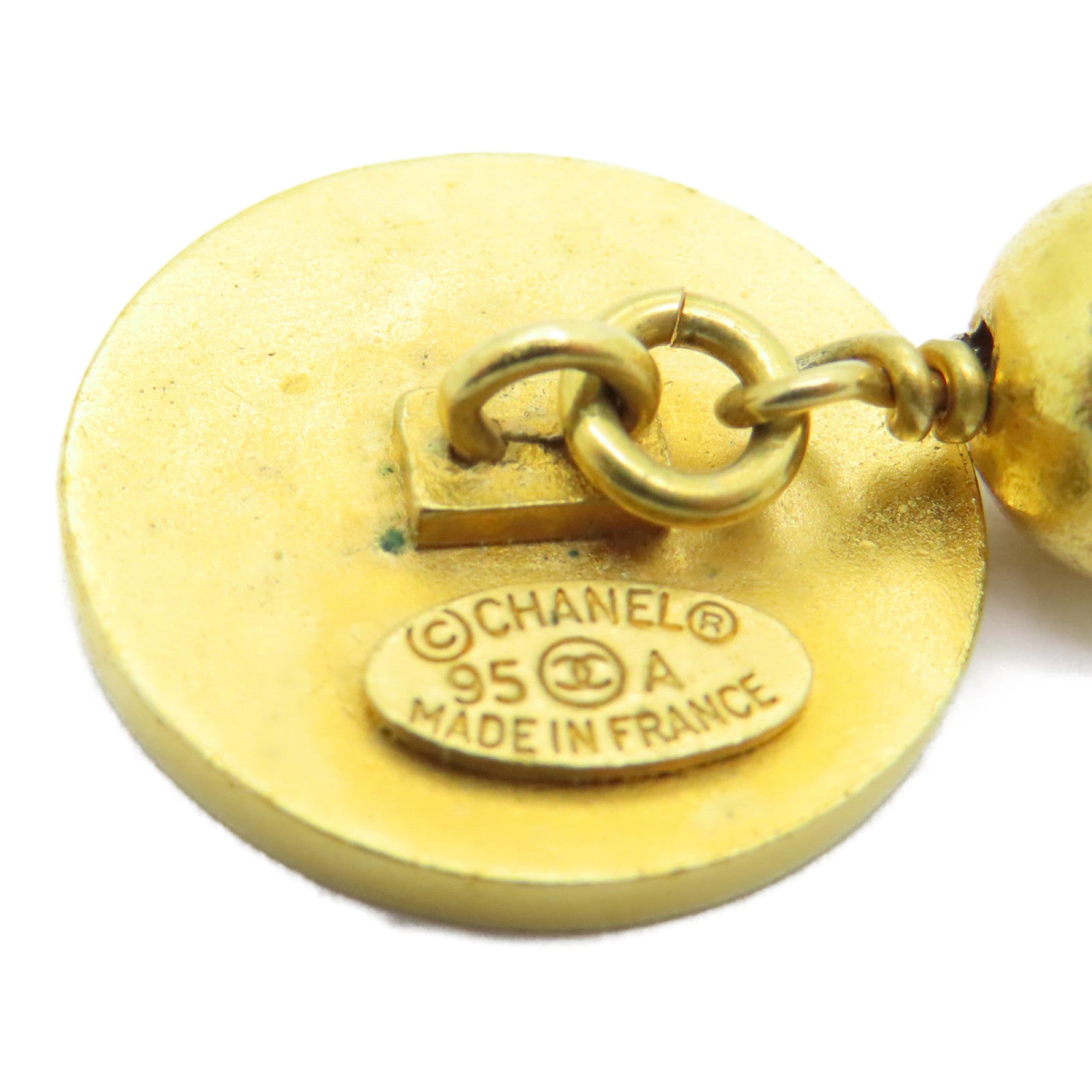 CHANEL 金属Cuff Button袖扣金色