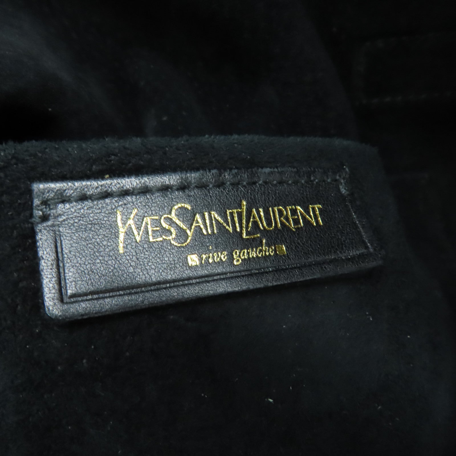YVES SAINT LAURENT 牛皮皮革Tote Bag金扣手挽袋黑色