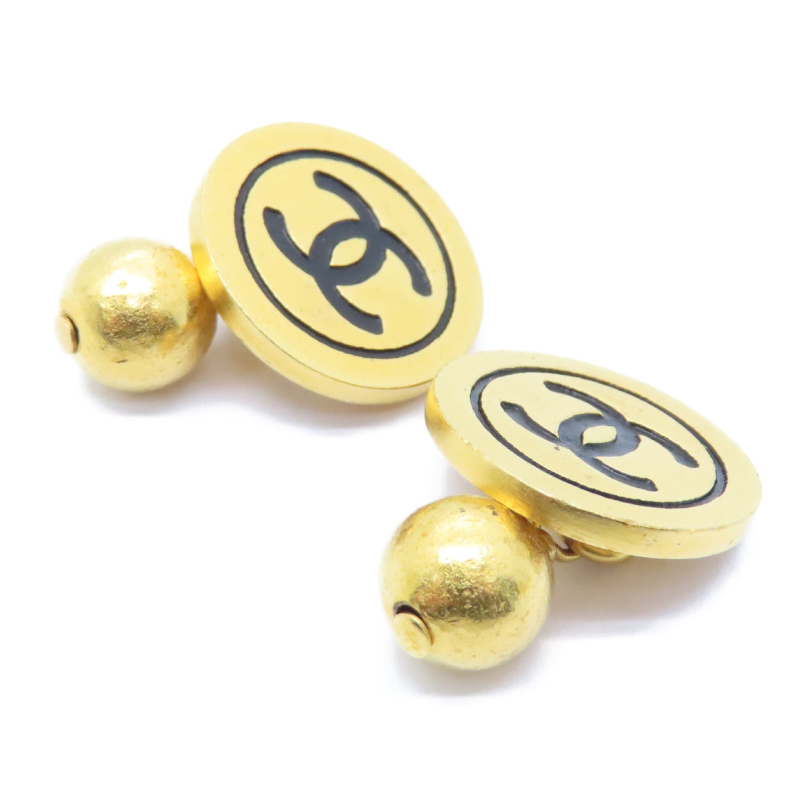 CHANEL 金属Cuff Button袖扣金色