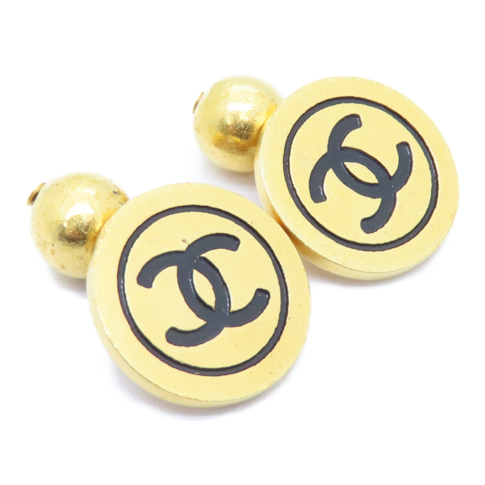 CHANEL 金属Cuff Button袖扣金色