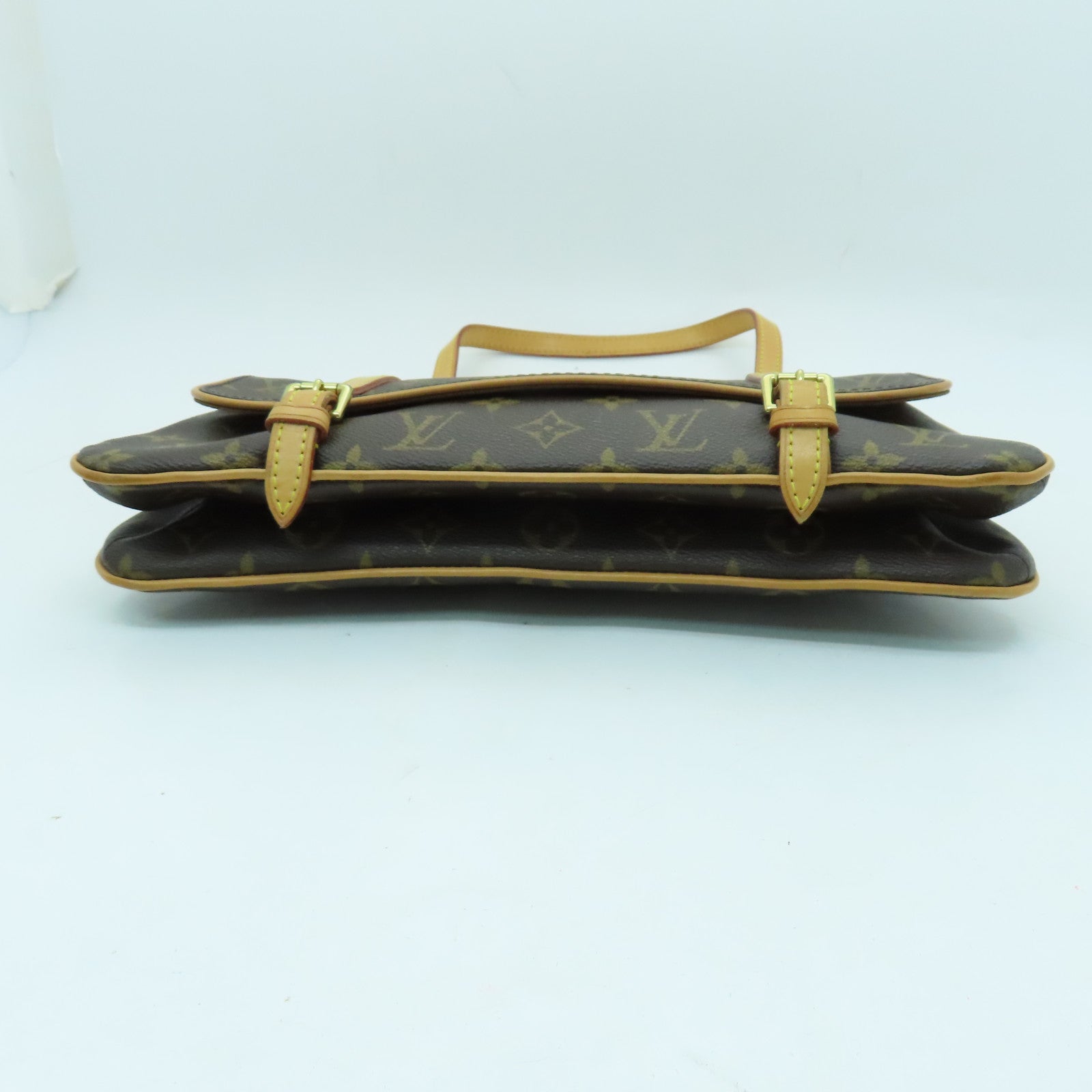 LOUIS VUITTON Monogram Marelle金扣肩背袋啡色