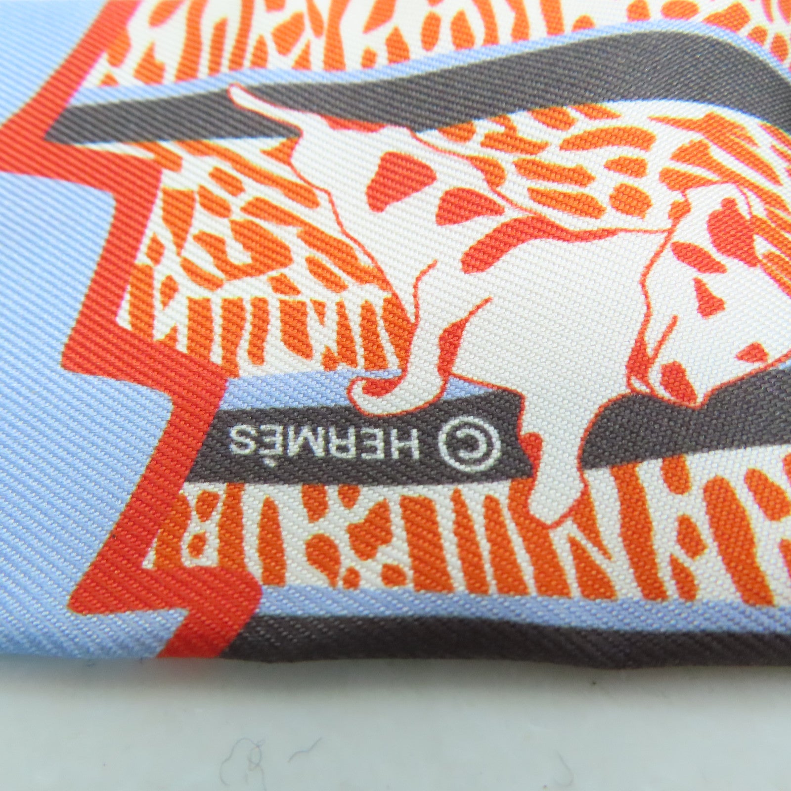 HERMES 丝质Twilly丝巾黑色
