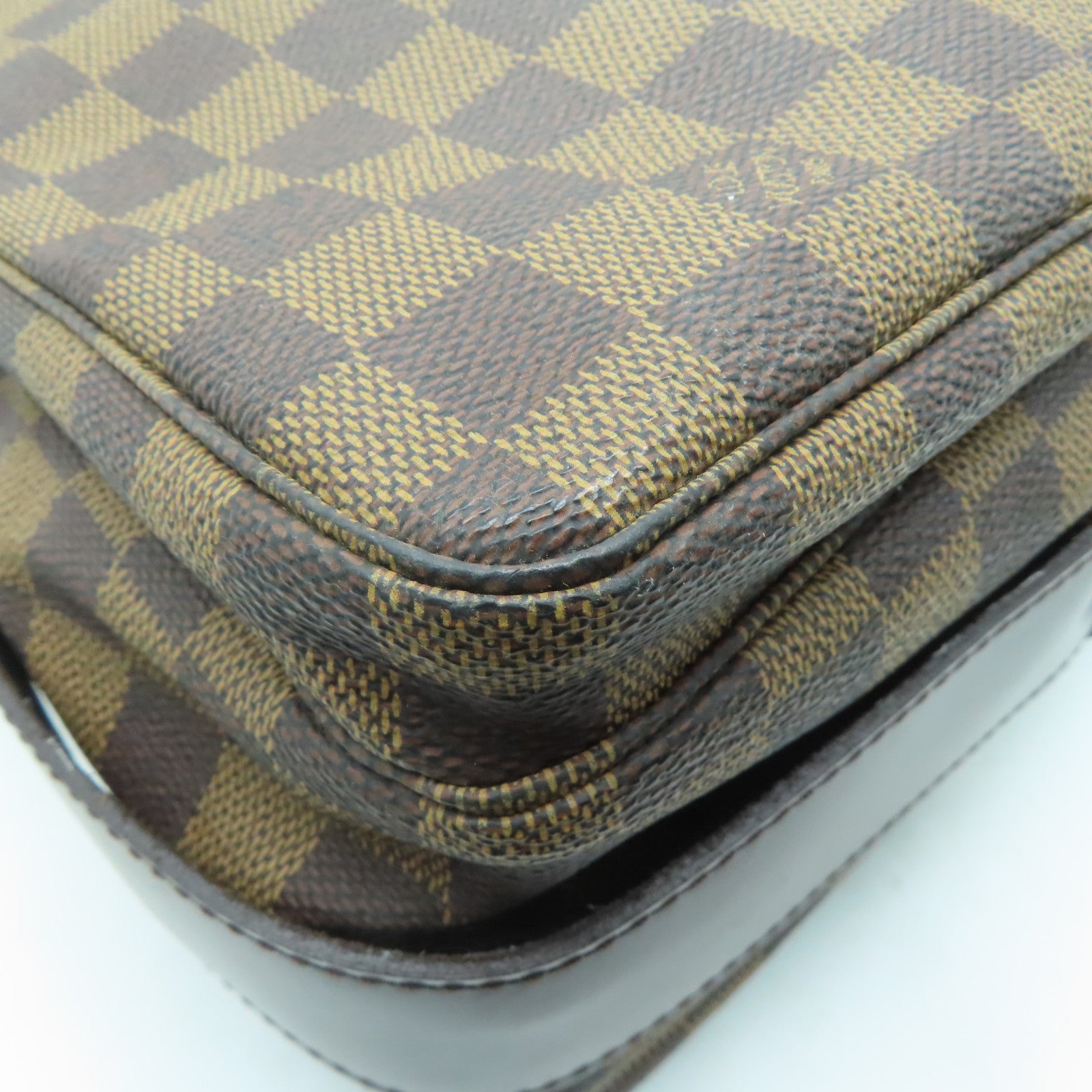 LOUIS VUITTON Damier Naviglio金扣肩背袋啡色