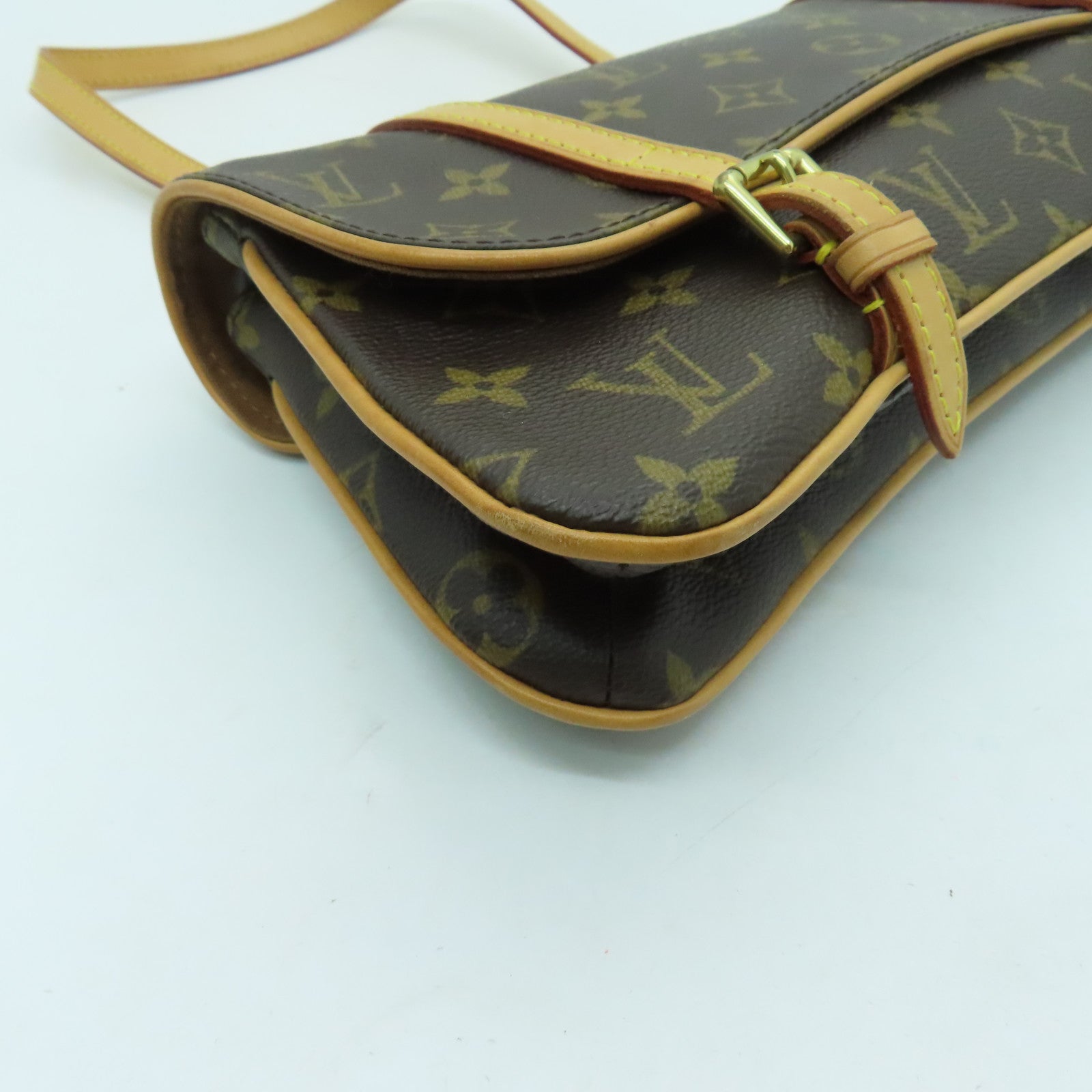 LOUIS VUITTON Monogram Marelle金扣肩背袋啡色