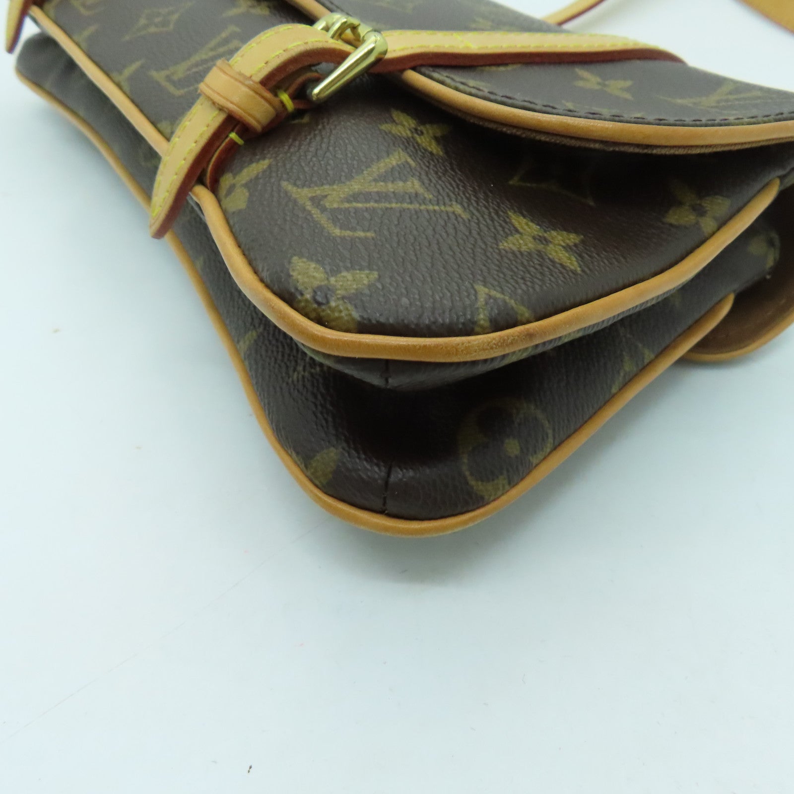 LOUIS VUITTON Monogram Marelle金扣肩背袋啡色