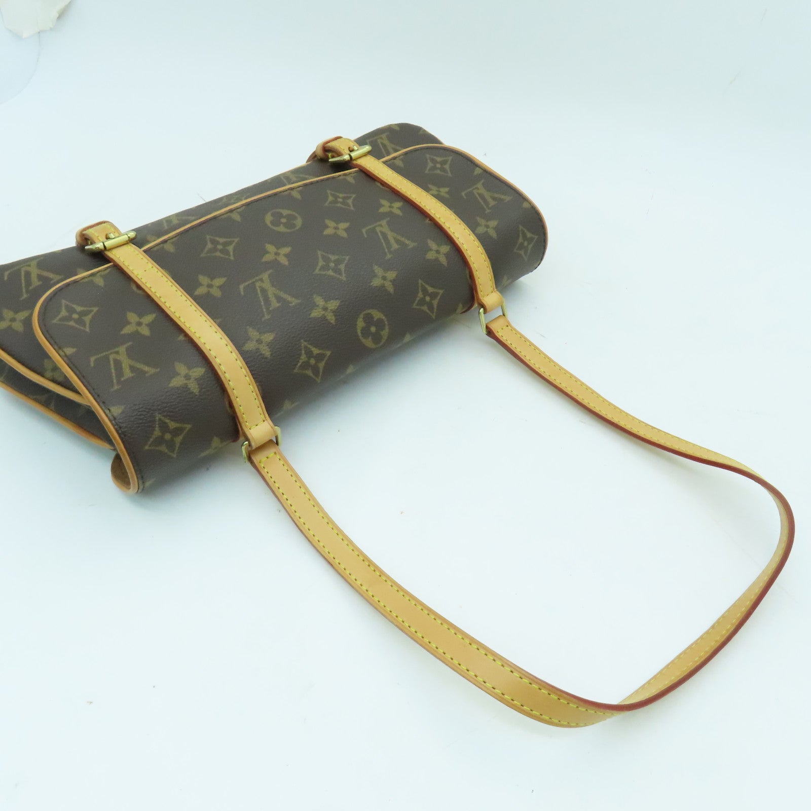 LOUIS VUITTON Monogram Marelle金扣肩背袋啡色