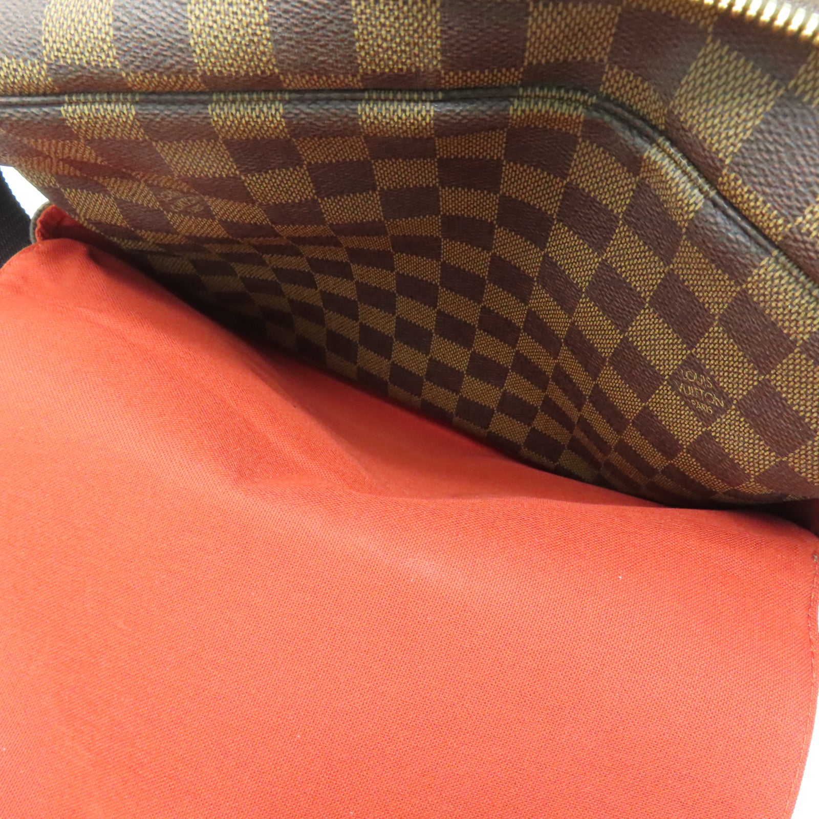 LOUIS VUITTON Damier Naviglio金扣肩背袋啡色