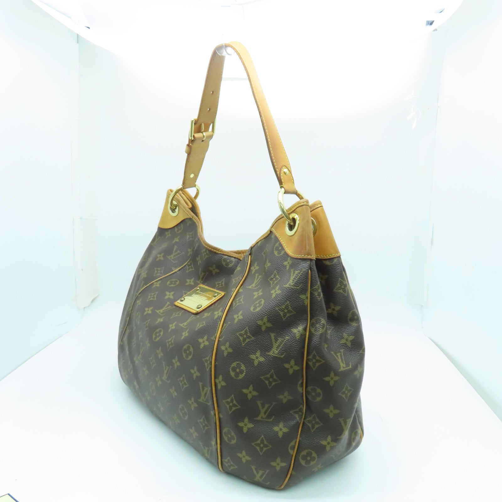 LOUIS VUITTON Monogram Galliera GM金扣肩背袋啡色
