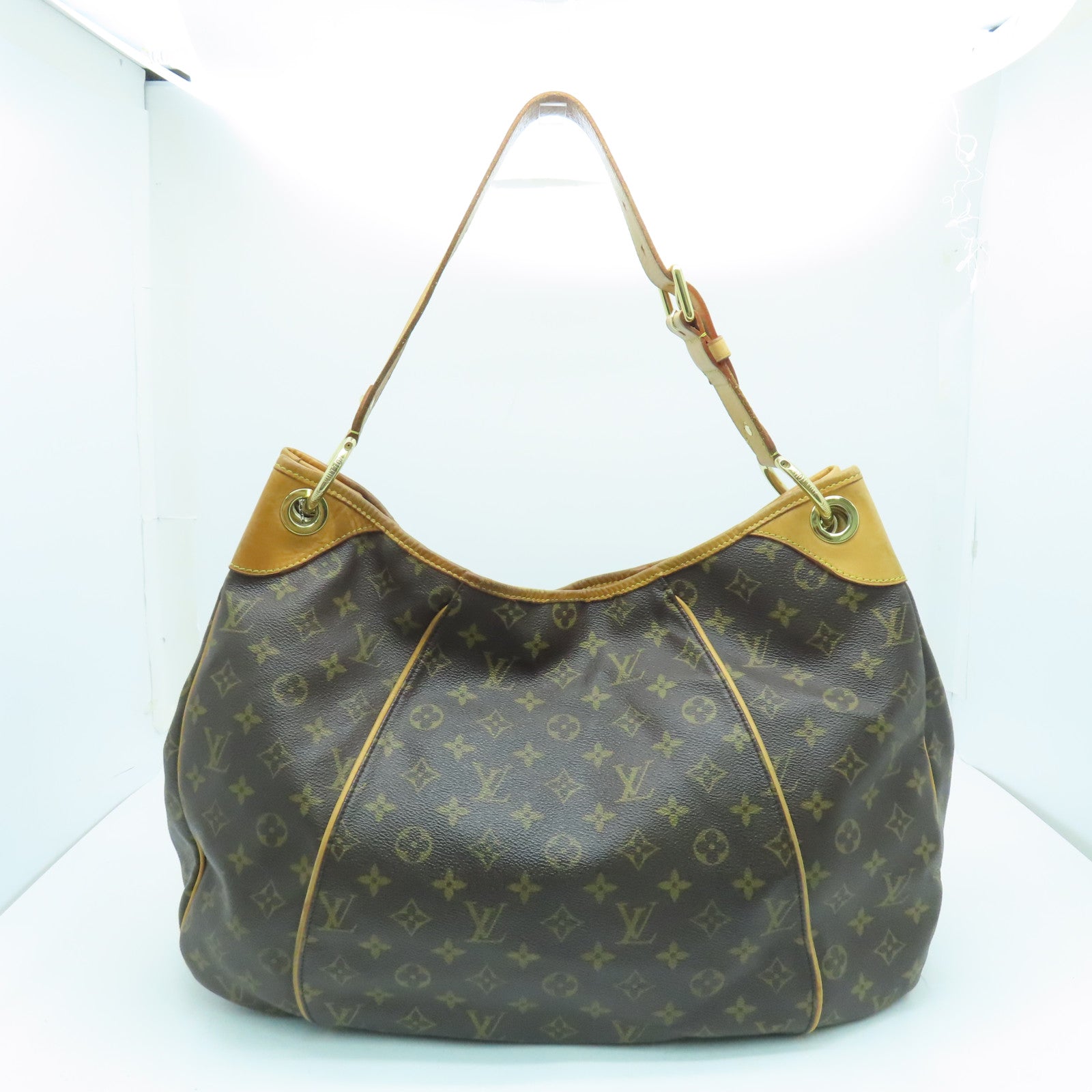 LOUIS VUITTON Monogram Galliera GM金扣肩背袋啡色