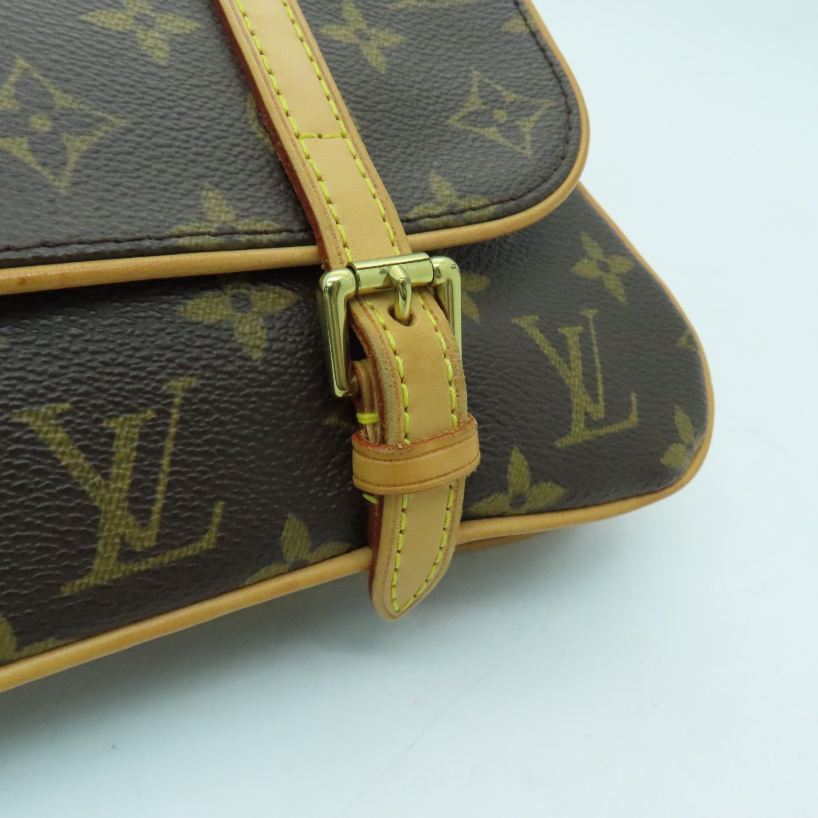 LOUIS VUITTON Monogram Marelle金扣肩背袋啡色