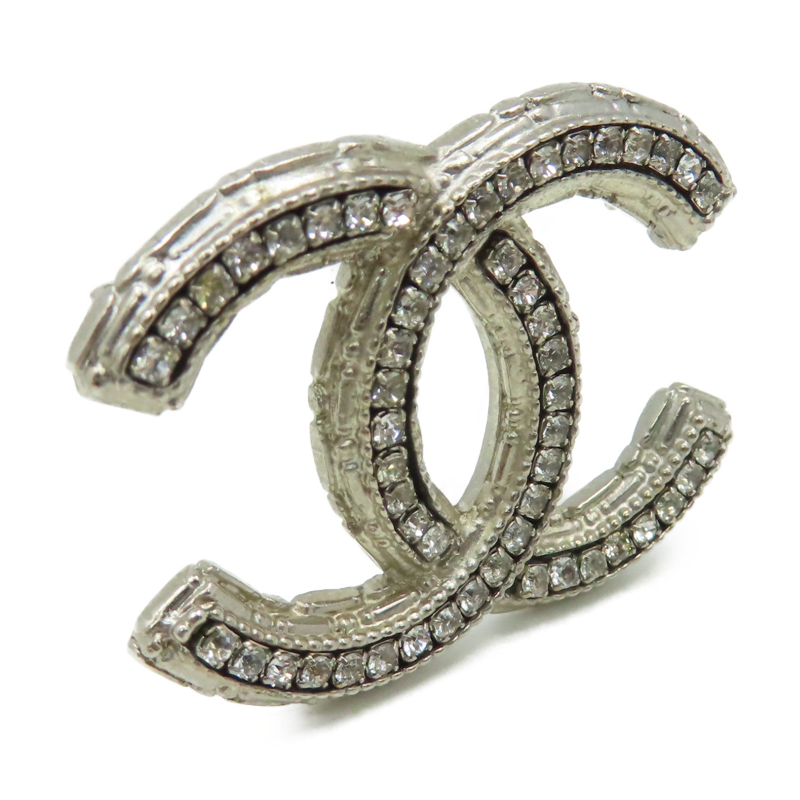 CHANEL 金屬Brooch胸針黑色/銀色