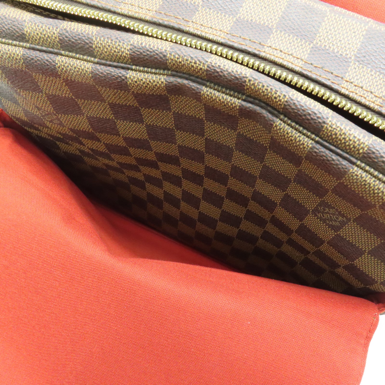 LOUIS VUITTON Damier Naviglio金扣肩背袋啡色