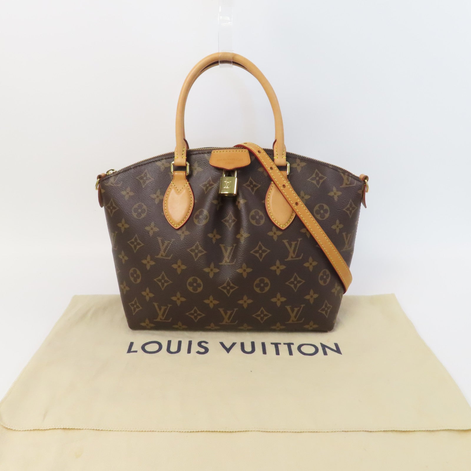 LOUIS VUITTON Monogram Boetie PM金扣手挽肩背兩用袋啡色