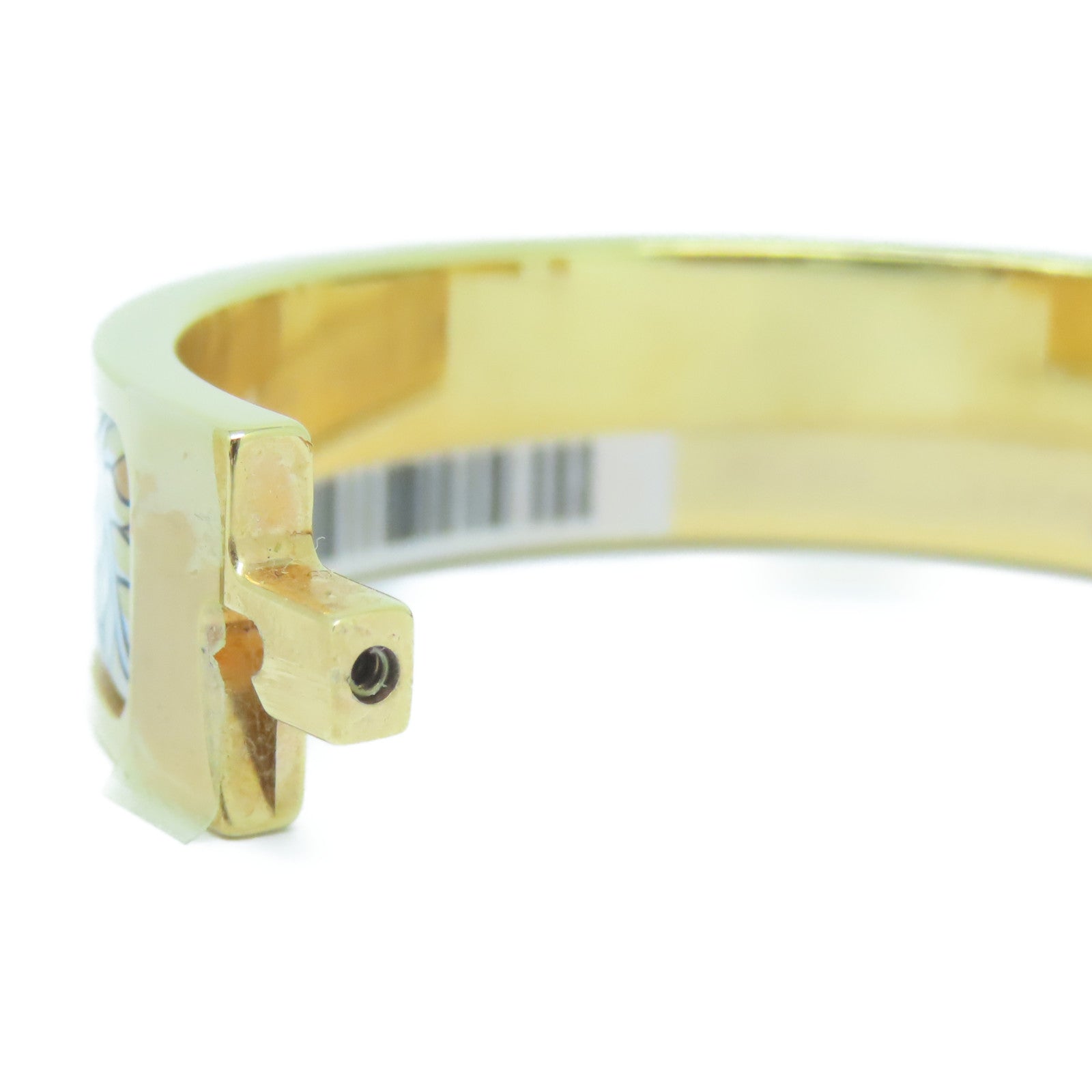 HERMES 金屬Clic H Animaux Camoufles Bracelet手鐲金色/白色/淺藍色/紫色#15.75cm