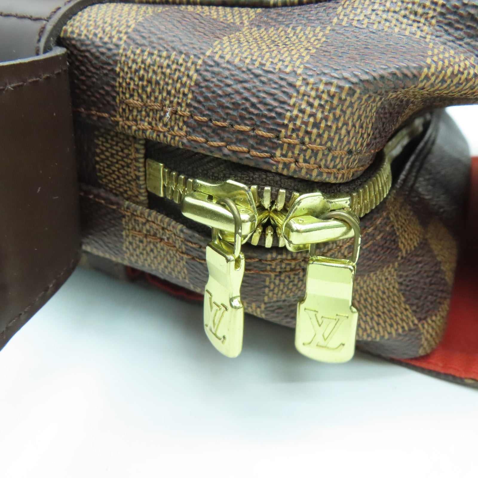 LOUIS VUITTON Damier Naviglio金扣肩背袋啡色