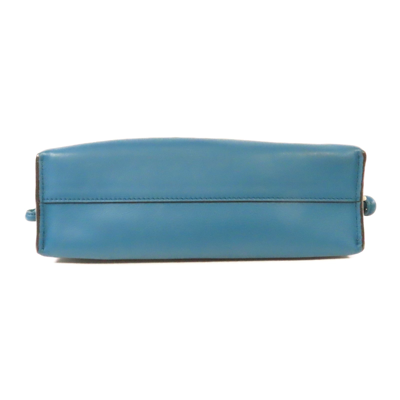 LOEWE 羊皮皮革Shoulder Bag金扣肩背袋藍色