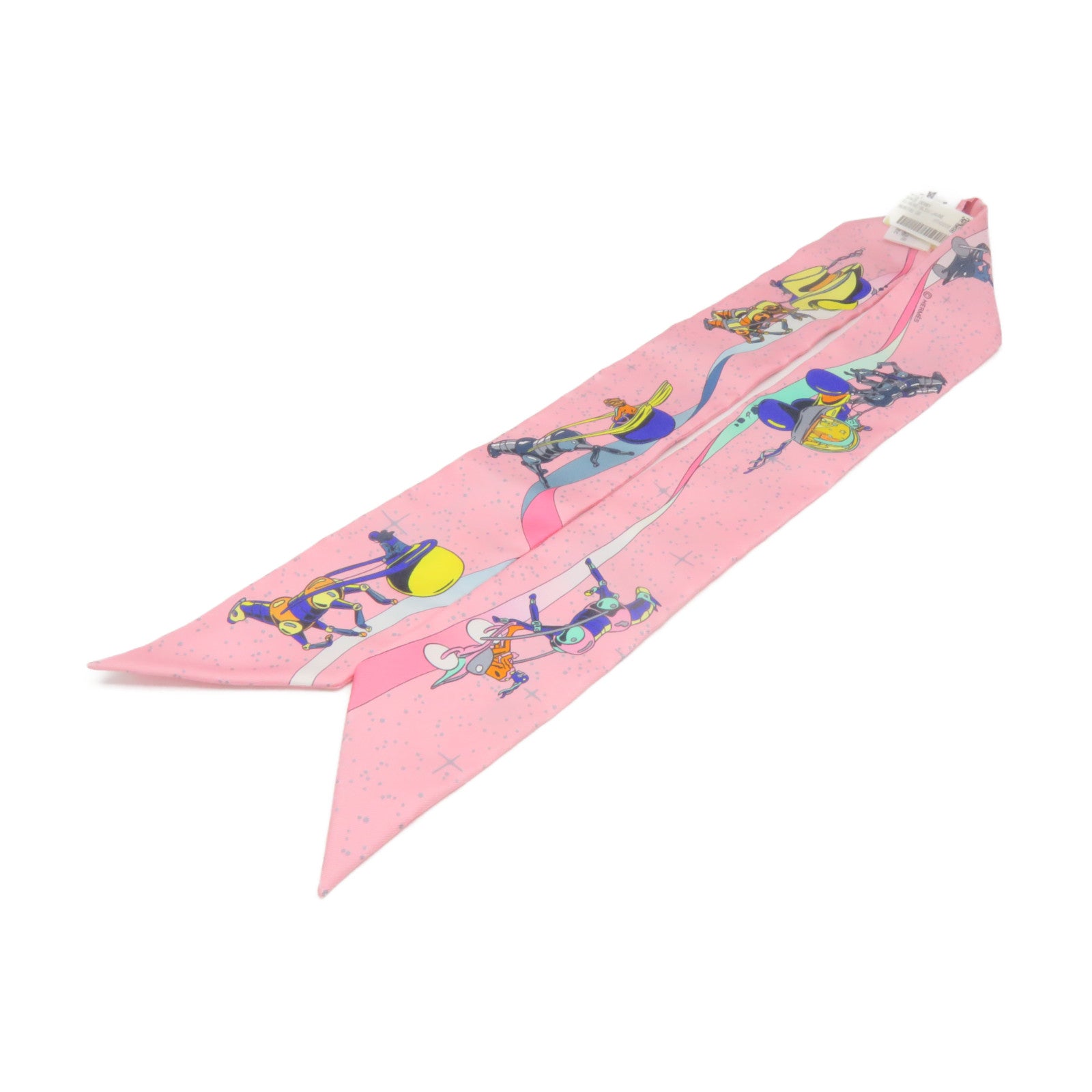 HERMES 丝质Twilly Scarf丝巾粉红色/彩色
