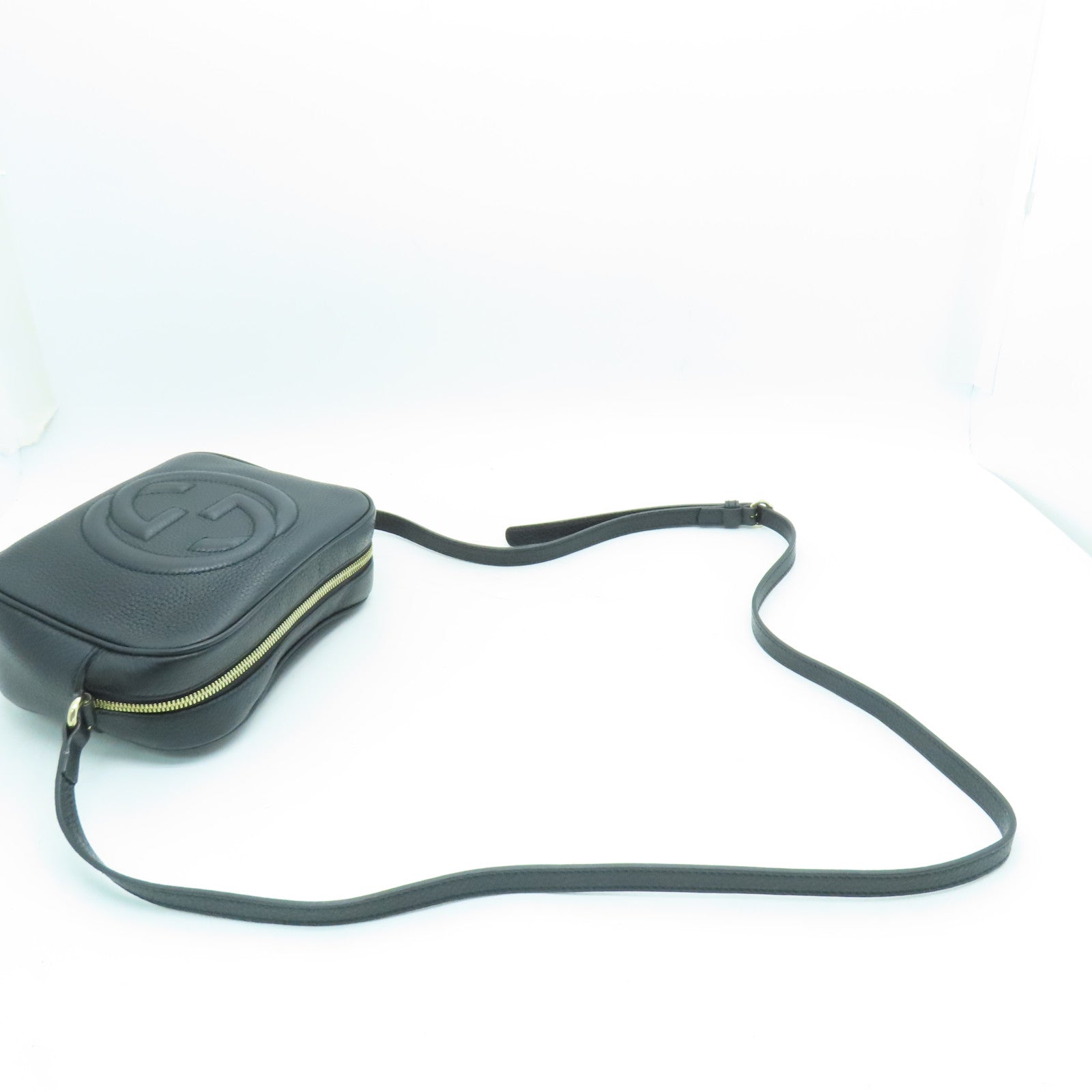 GUCCI 牛皮皮革Shoulder Bag金扣肩背袋黑色