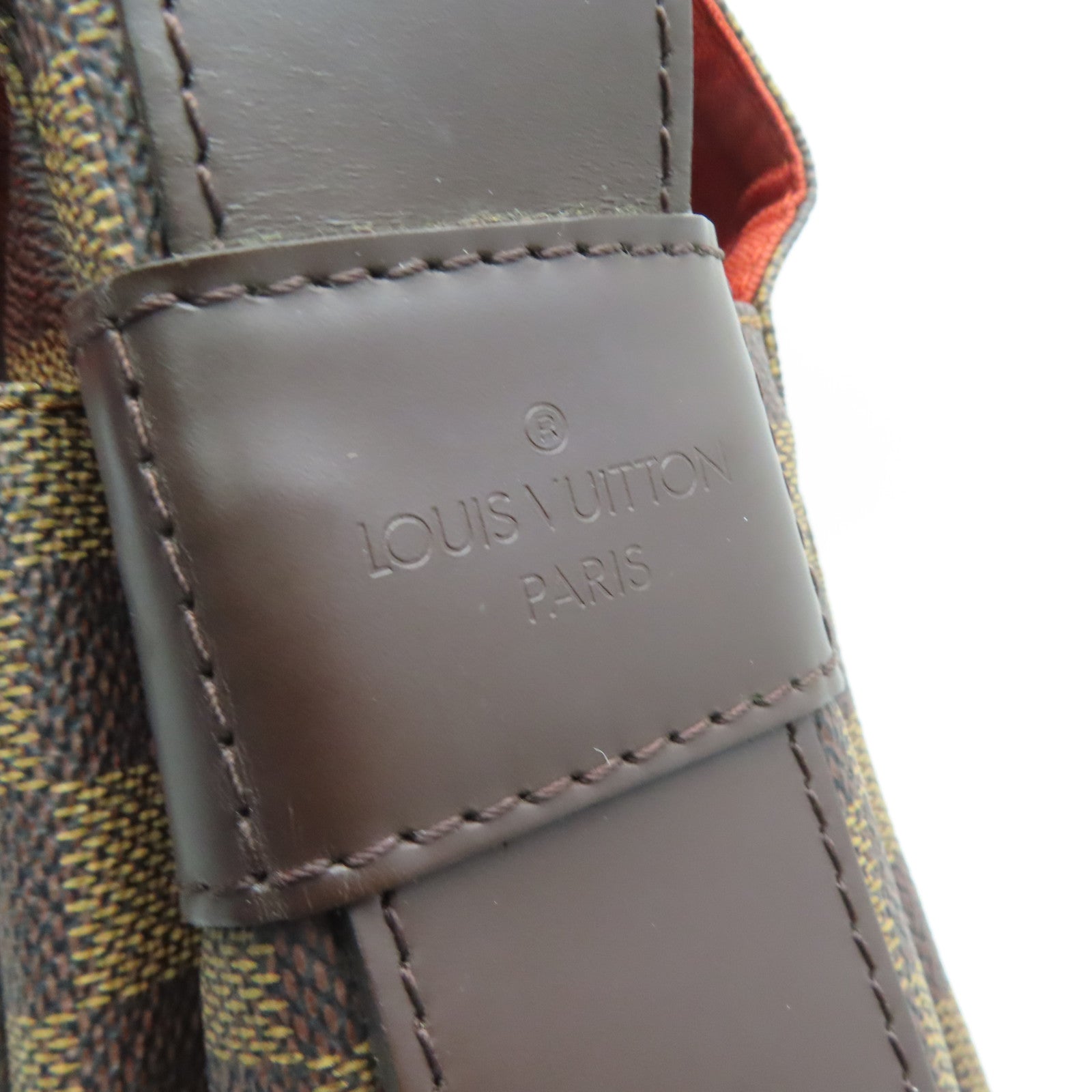 LOUIS VUITTON Damier Naviglio金扣肩背袋啡色