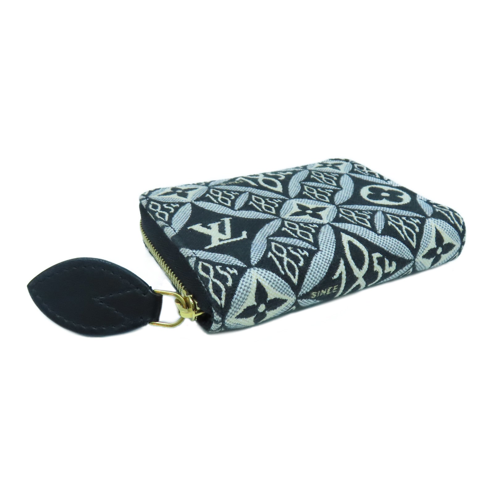 LOUIS VUITTON Monogram Jacquard Zippy Coin Purse Since1854金扣零錢包黑色/白色
