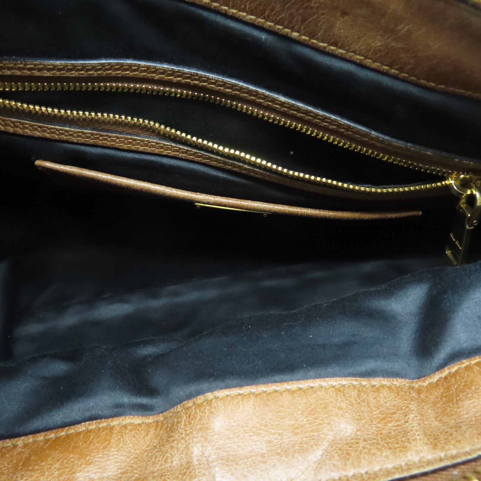 Miu Miu 牛皮皮革Shoulder Bag金扣手挽肩背兩用袋棕色