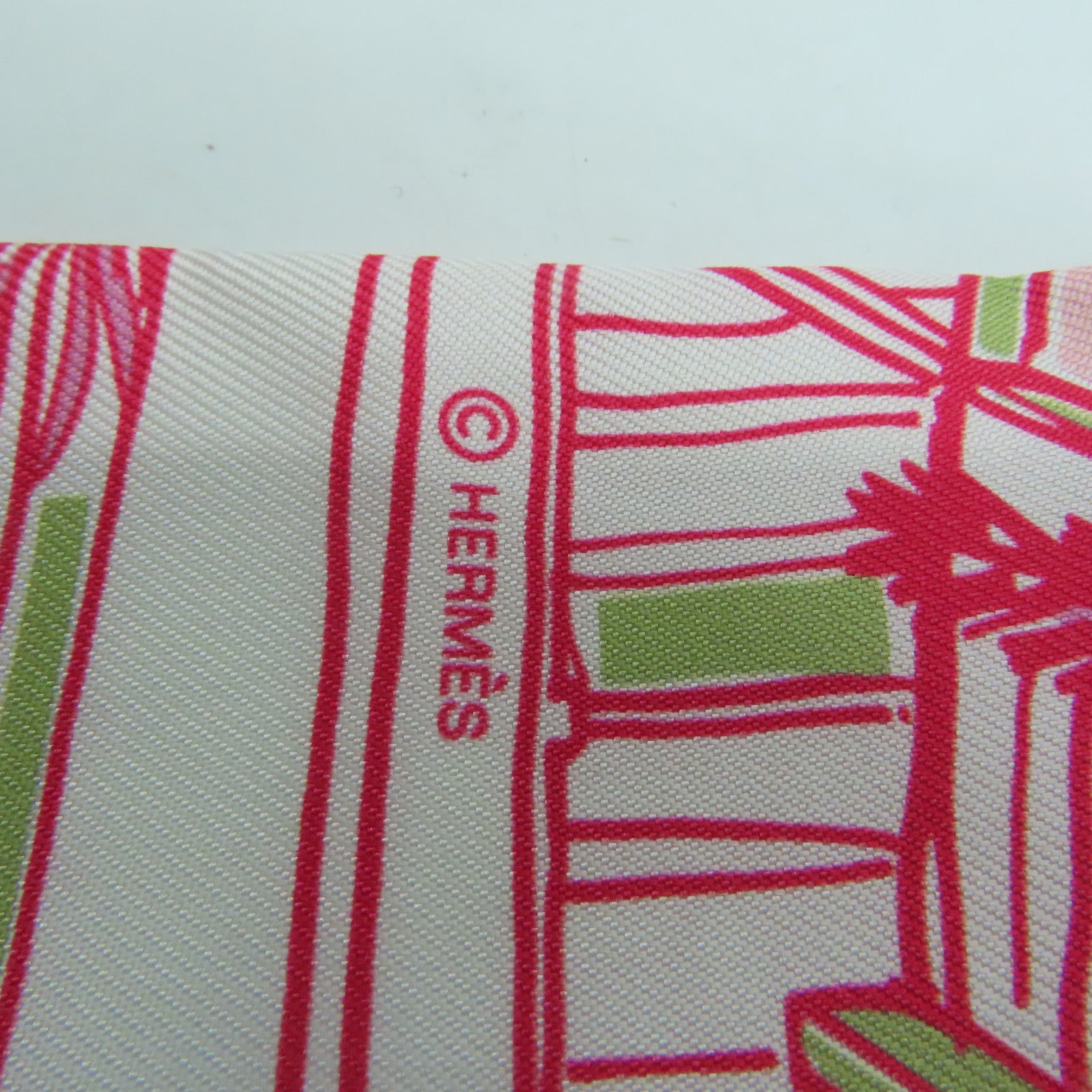 HERMES 丝质Twilly丝巾粉红色