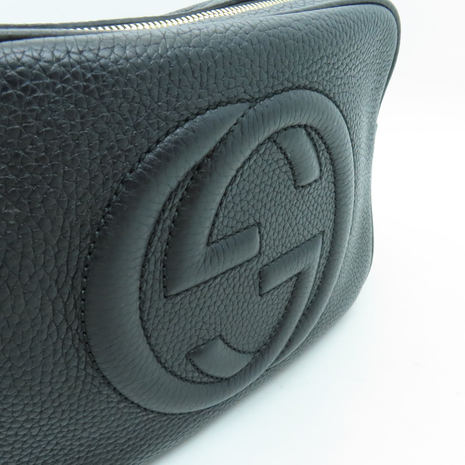 GUCCI 牛皮皮革Shoulder Bag金扣肩背袋黑色