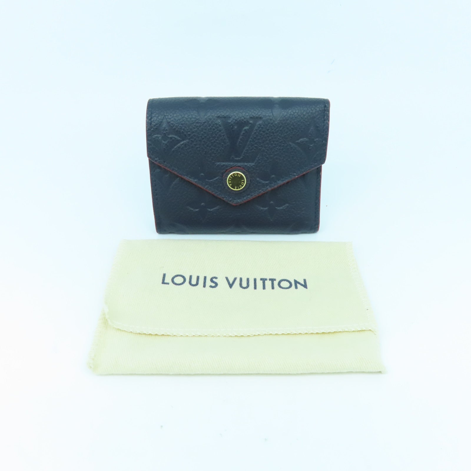LOUIS VUITTON Monogram Empreinte Zoe Wallet金扣錢包黑色