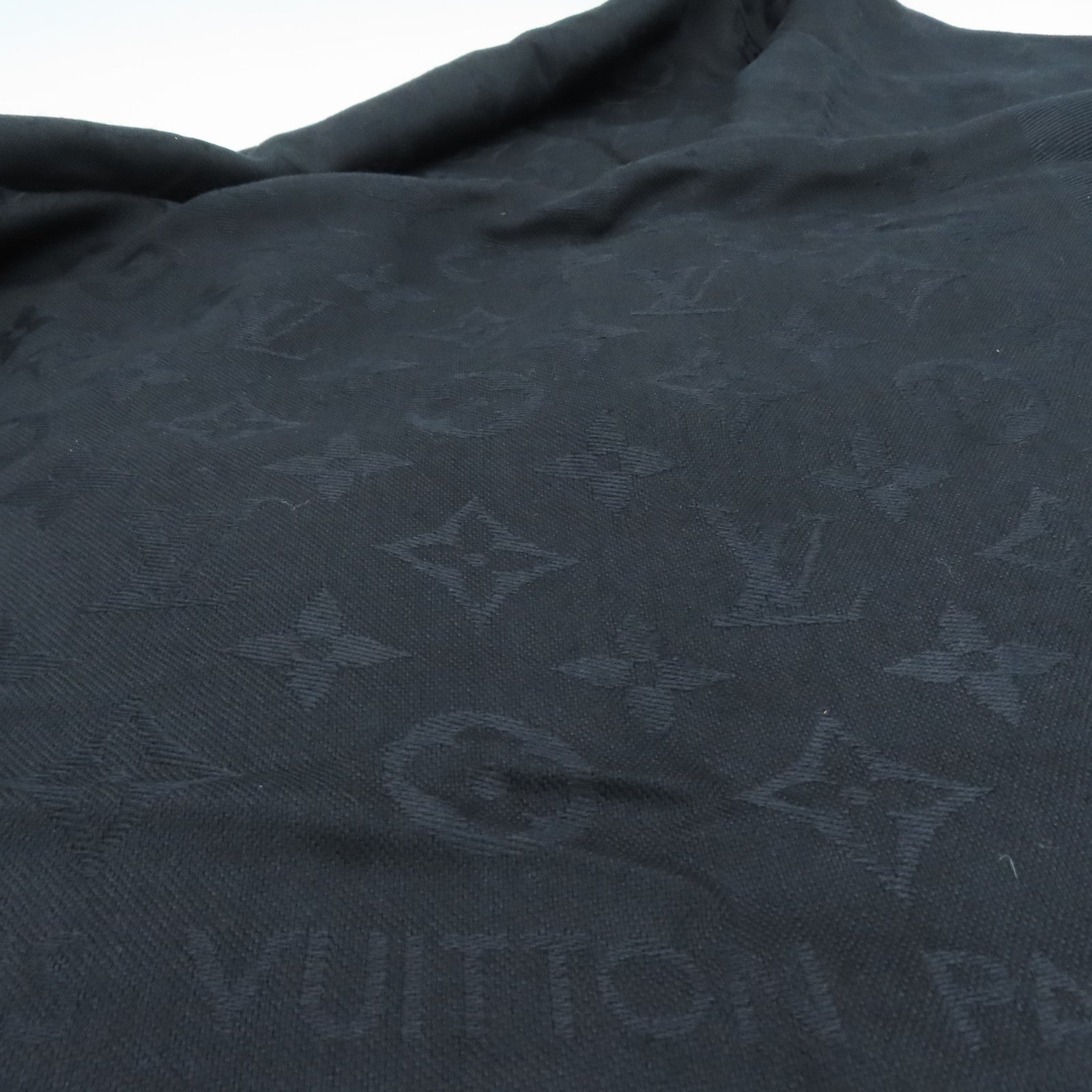 LOUIS VUITTON 絲質/羊毛Scarf絲巾黑色