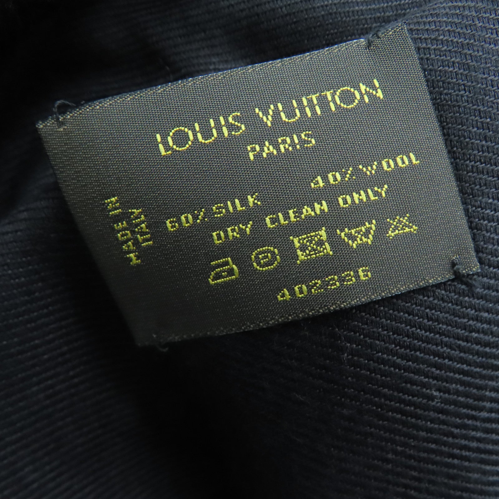LOUIS VUITTON 絲質/羊毛Scarf絲巾黑色